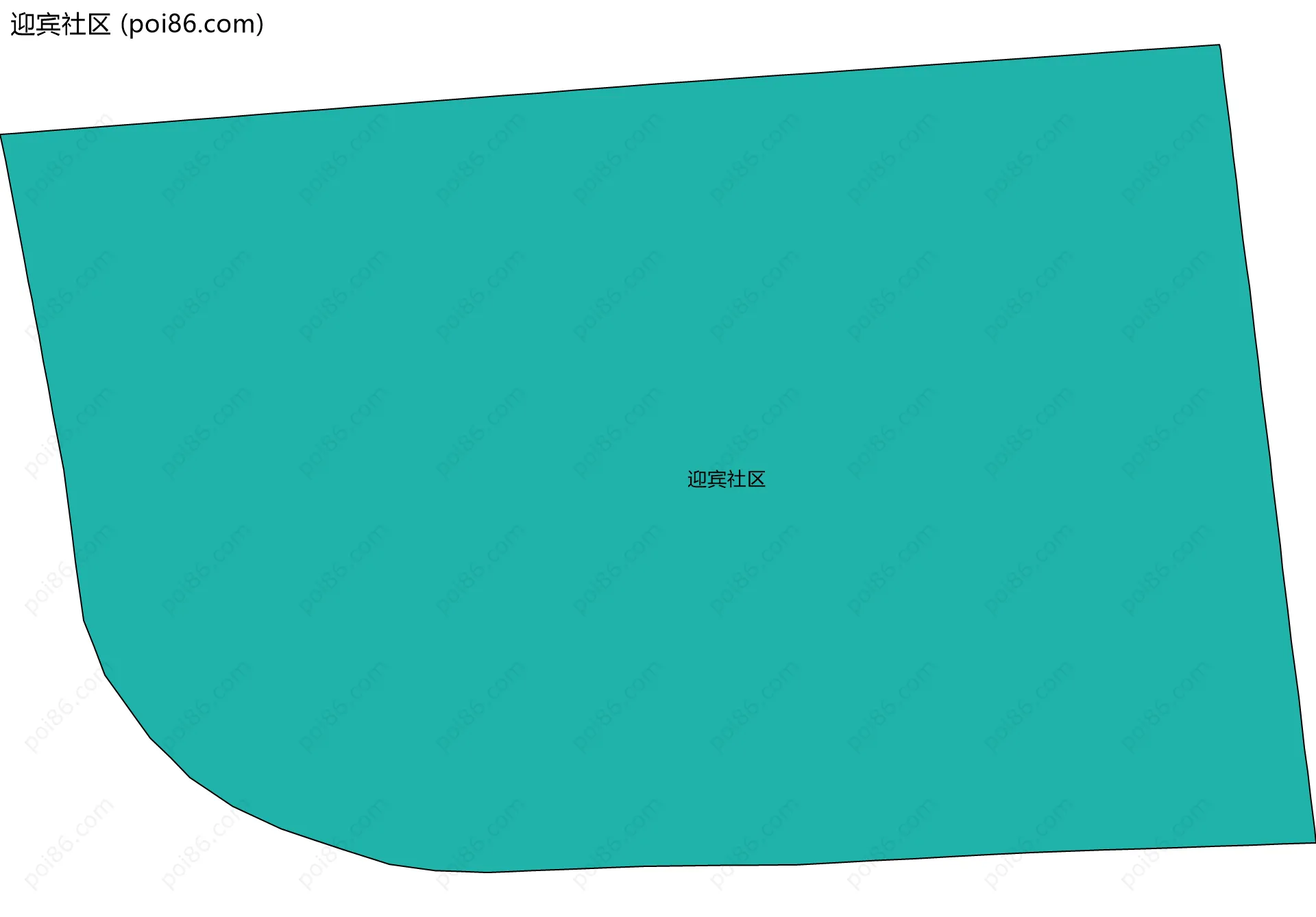 迎宾社区边界地图