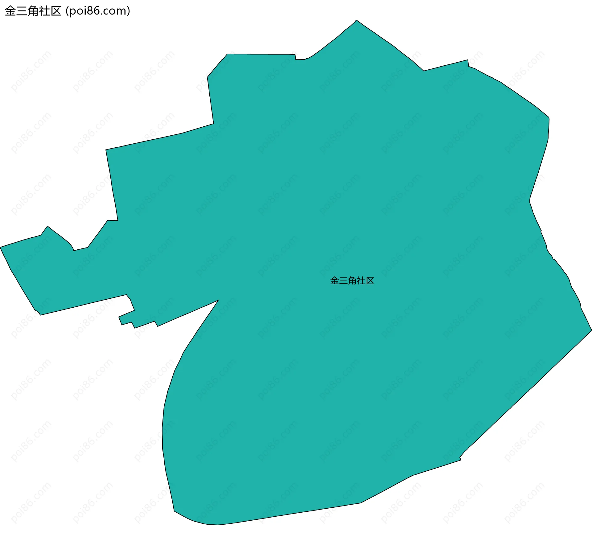 金三角社区边界地图