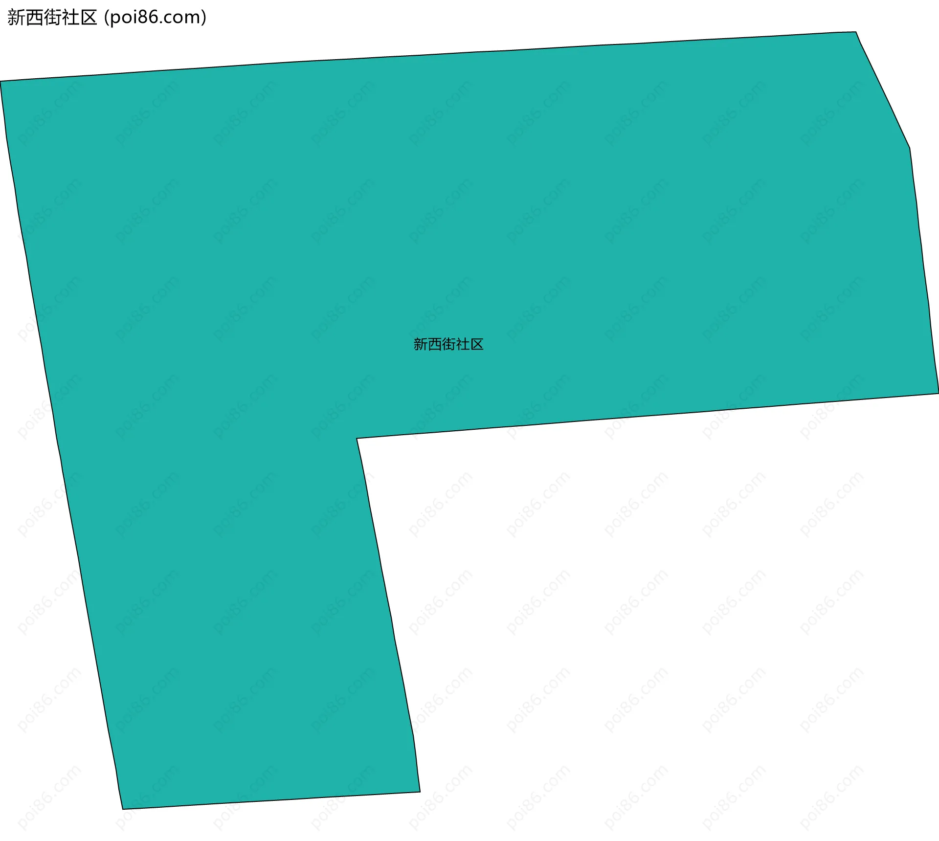新西街社区边界地图