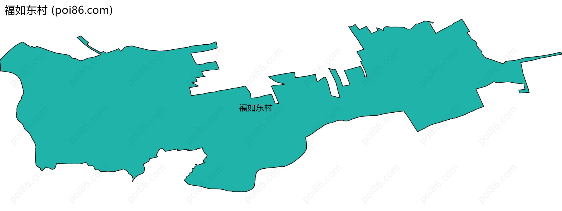 福如东村边界地图