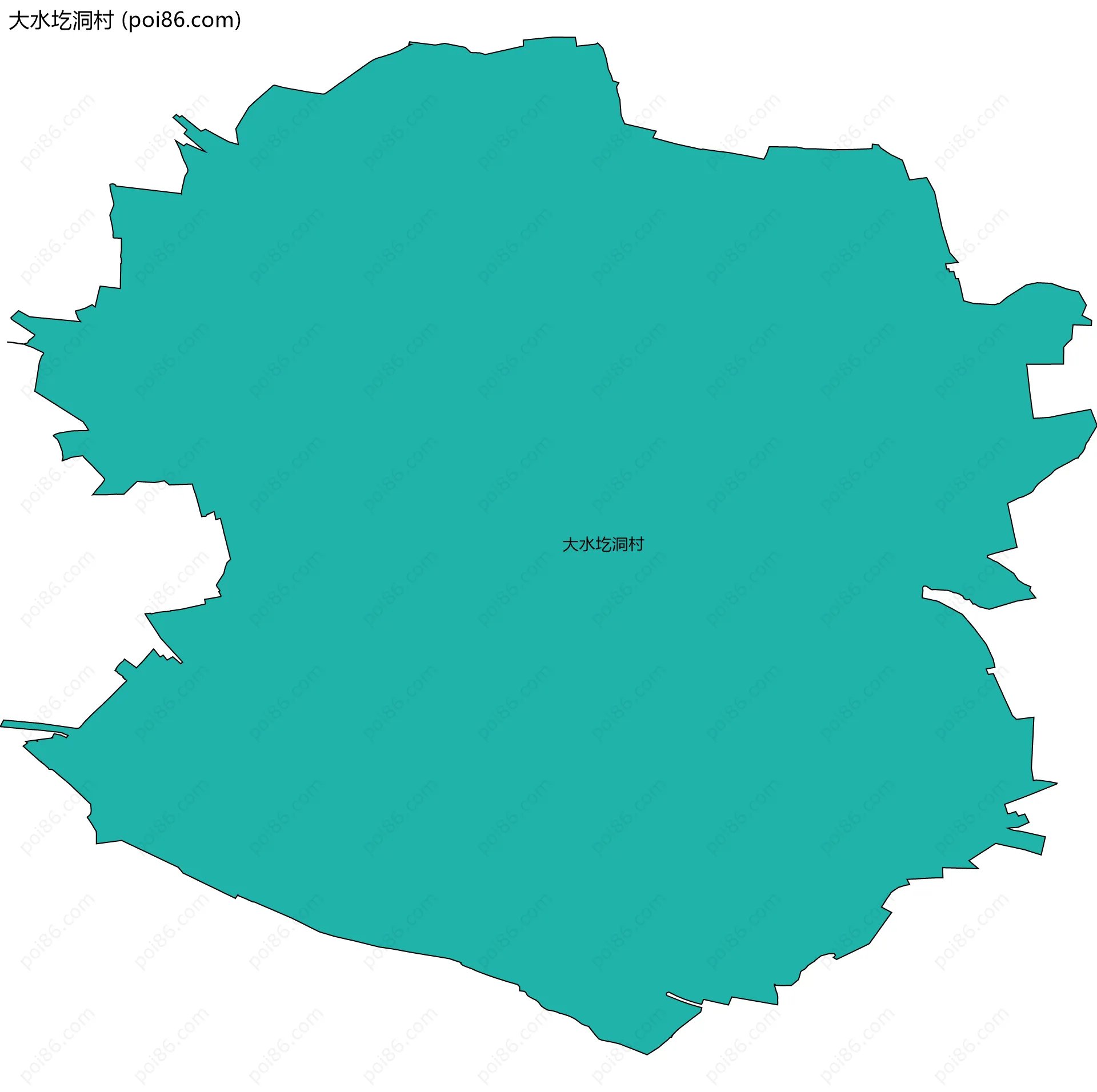 大水圪洞村边界地图