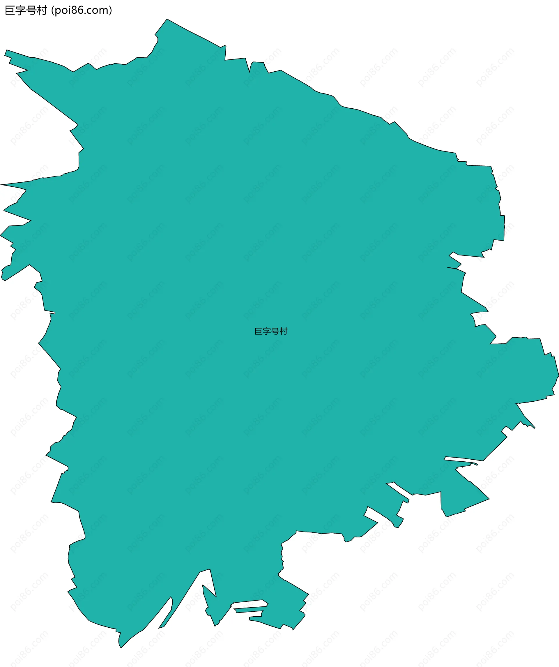 巨字号村边界地图