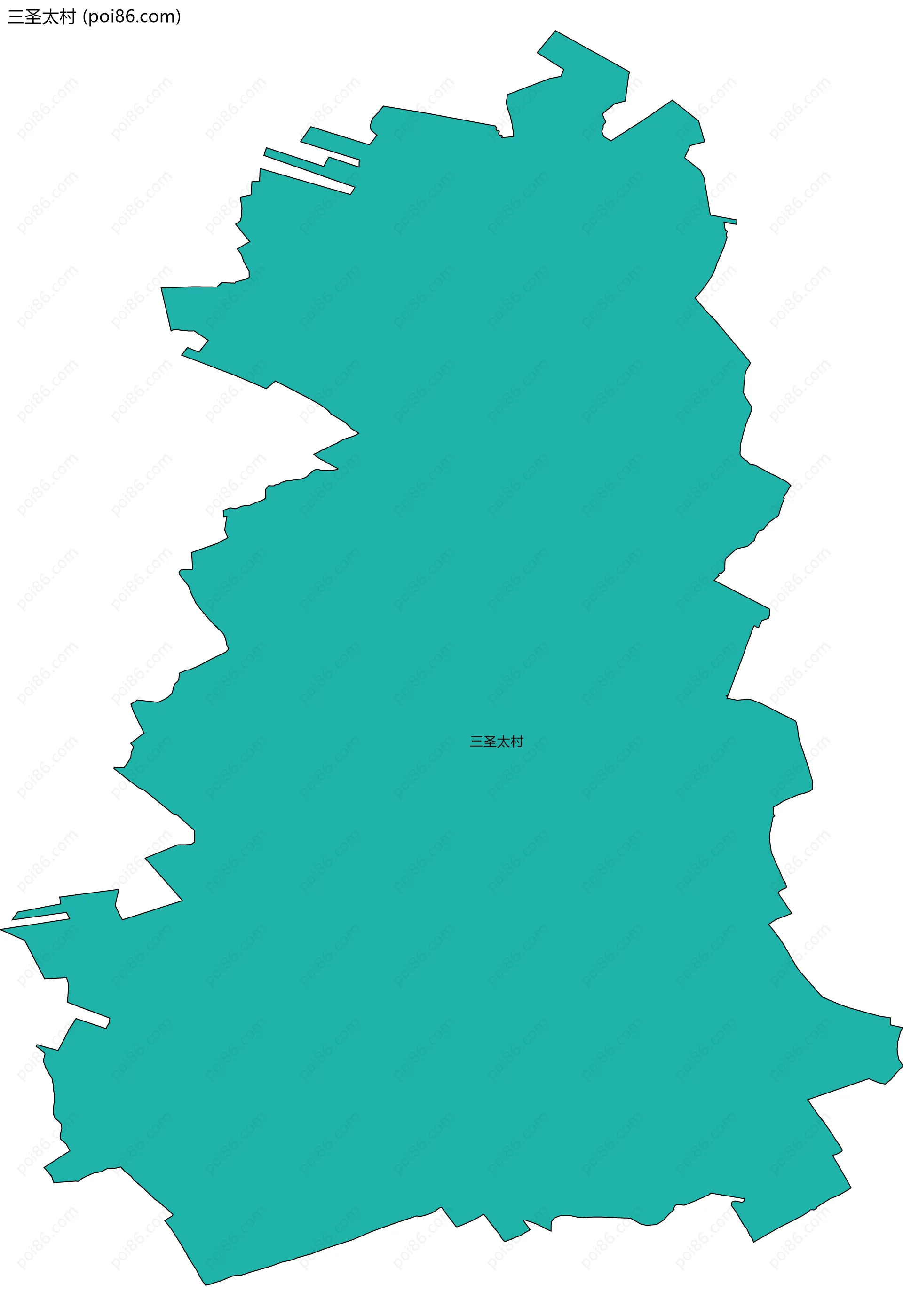 三圣太村边界地图