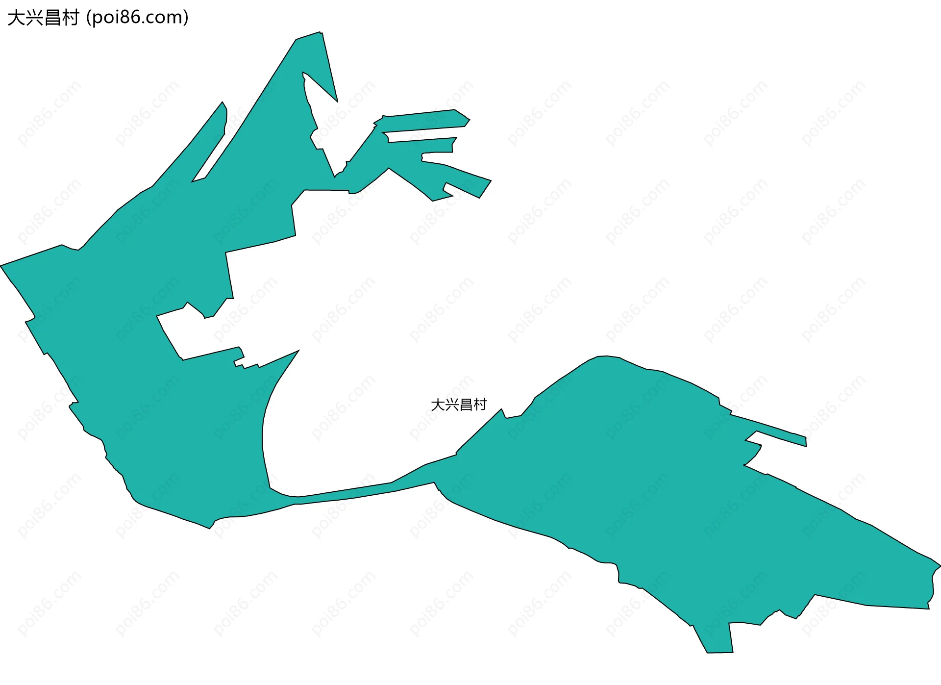 大兴昌村边界地图