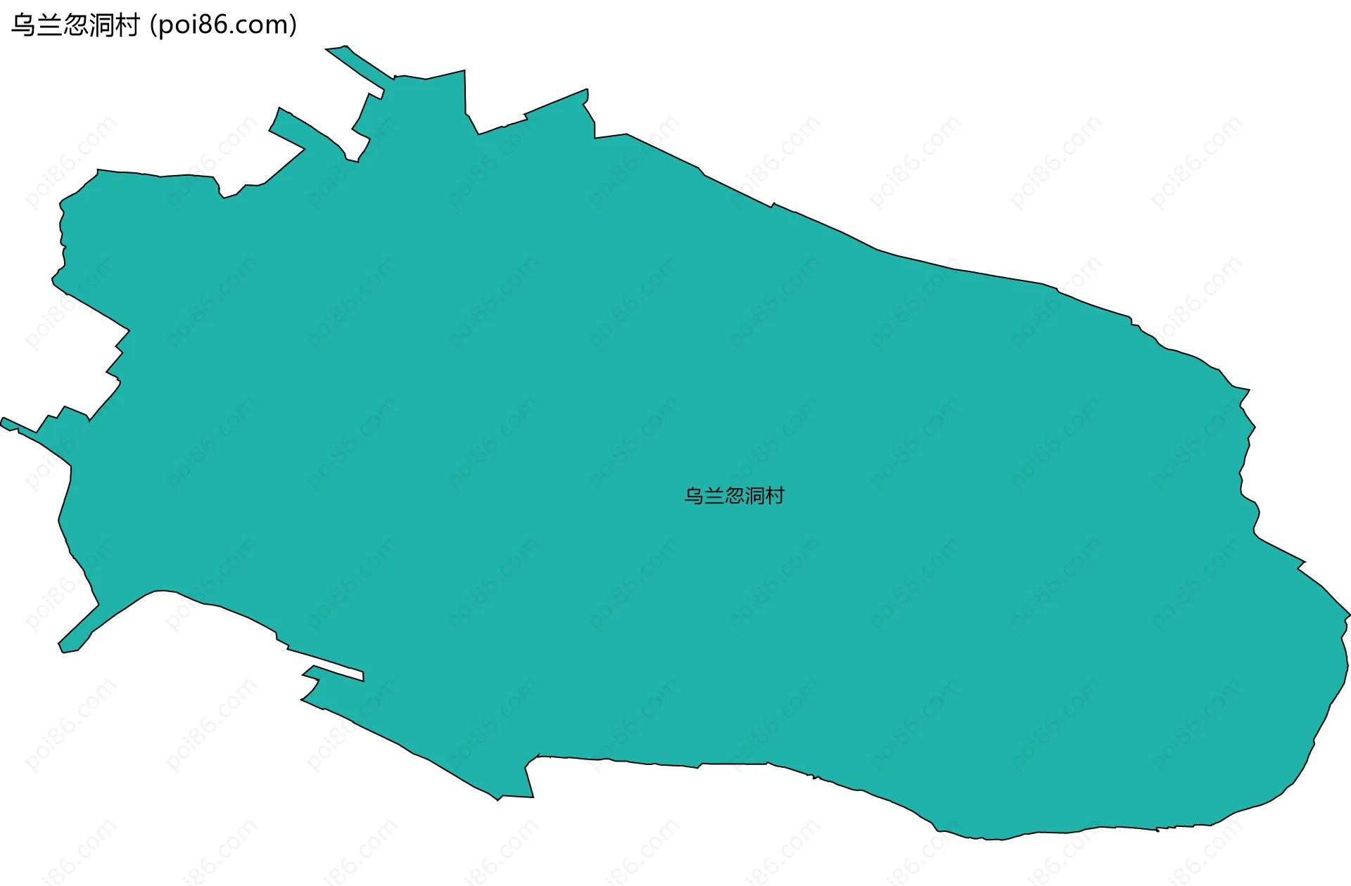 乌兰忽洞村边界地图