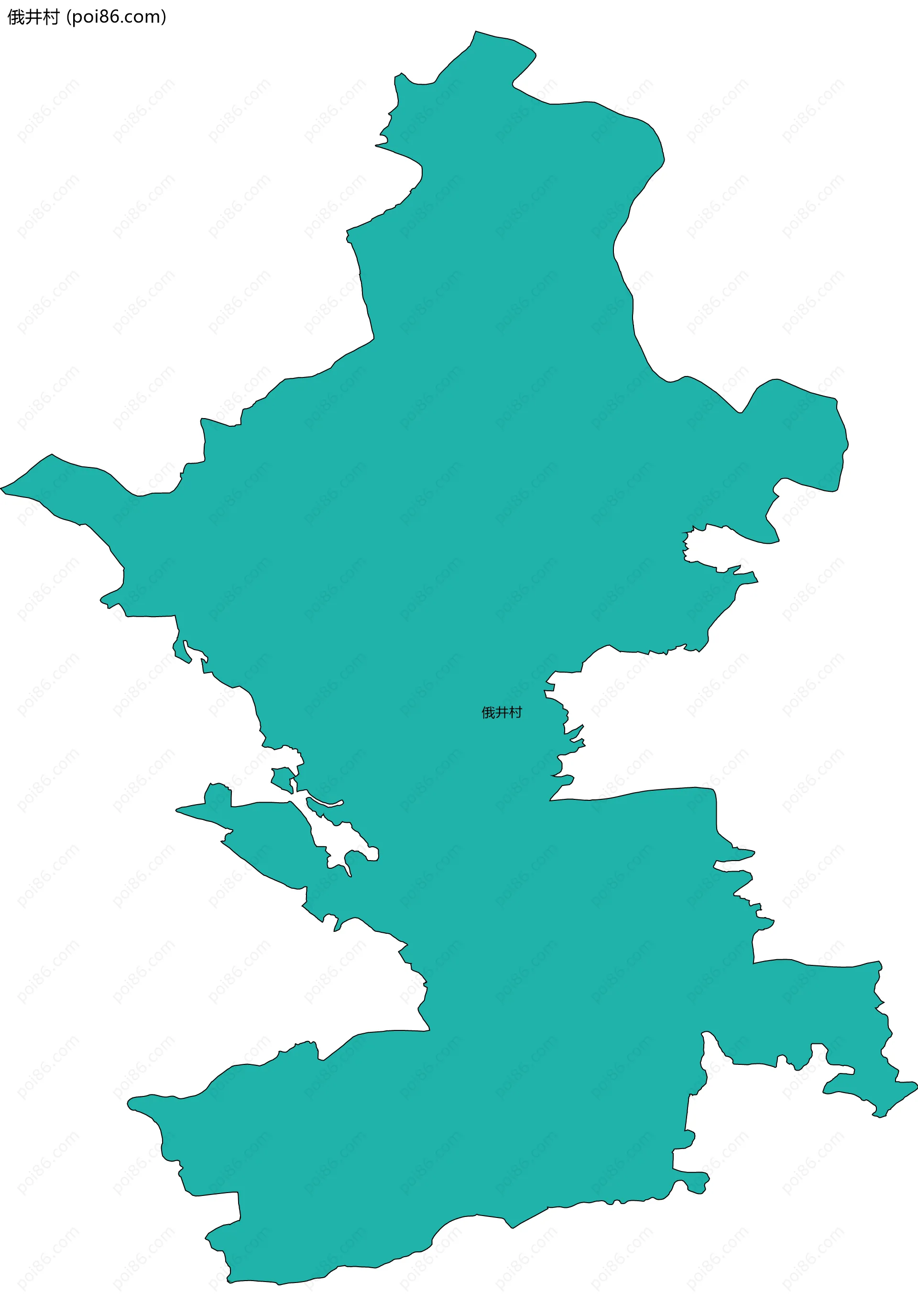 俄井村边界地图