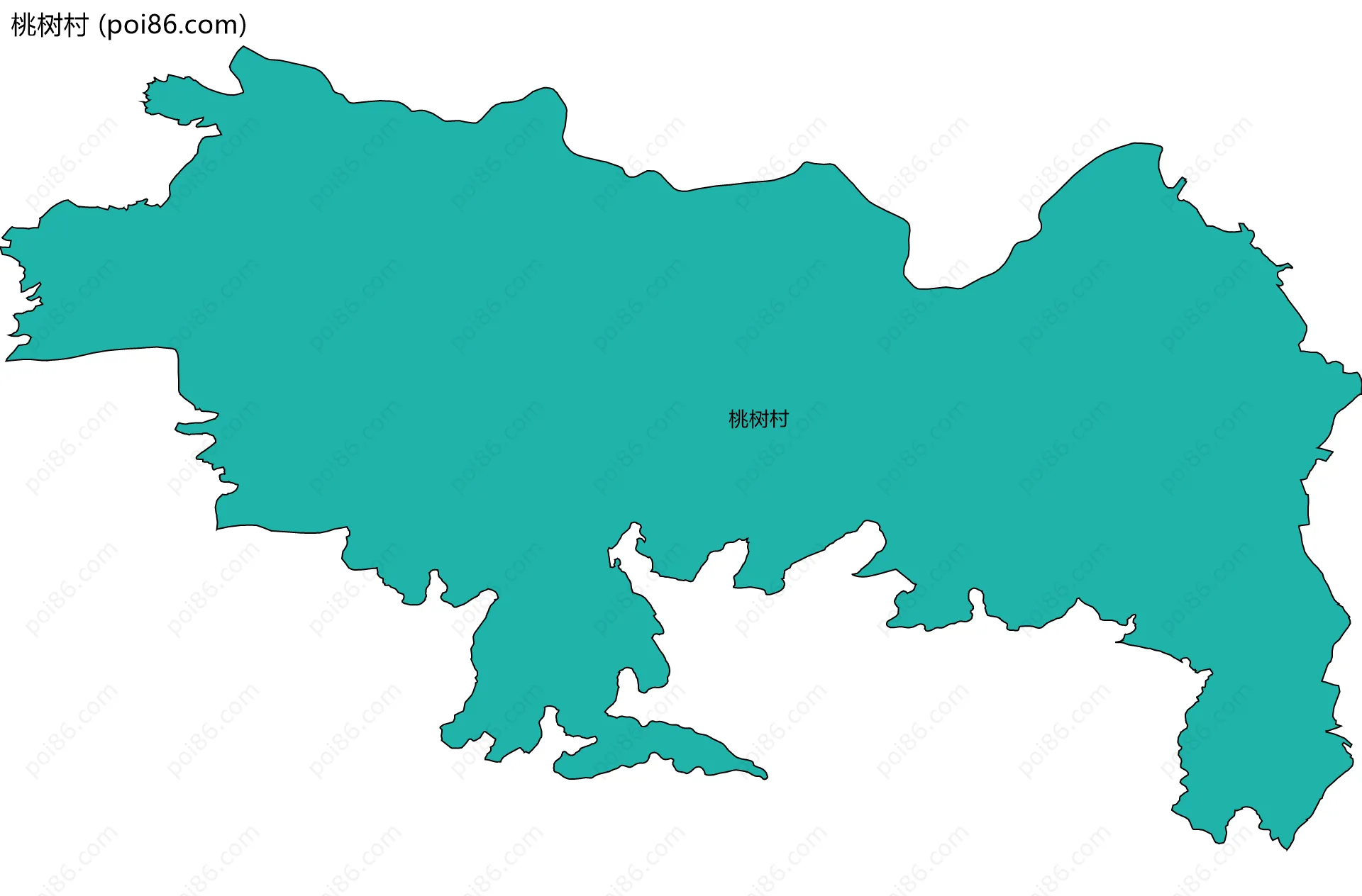 桃树村边界地图