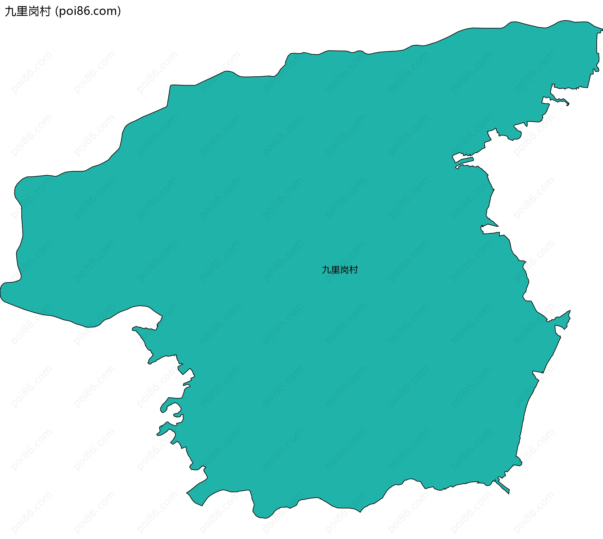 九里岗村边界地图