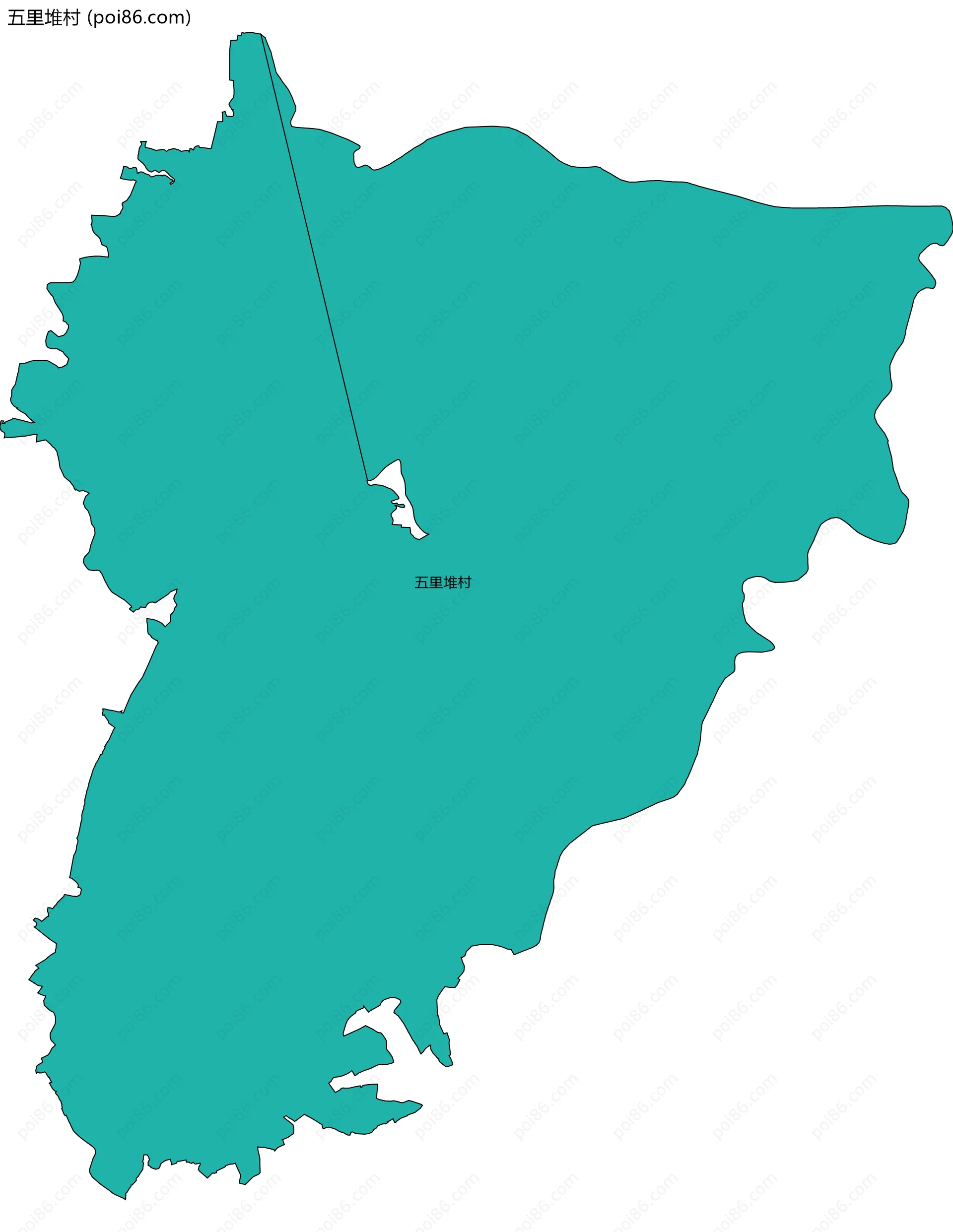 五里堆村边界地图