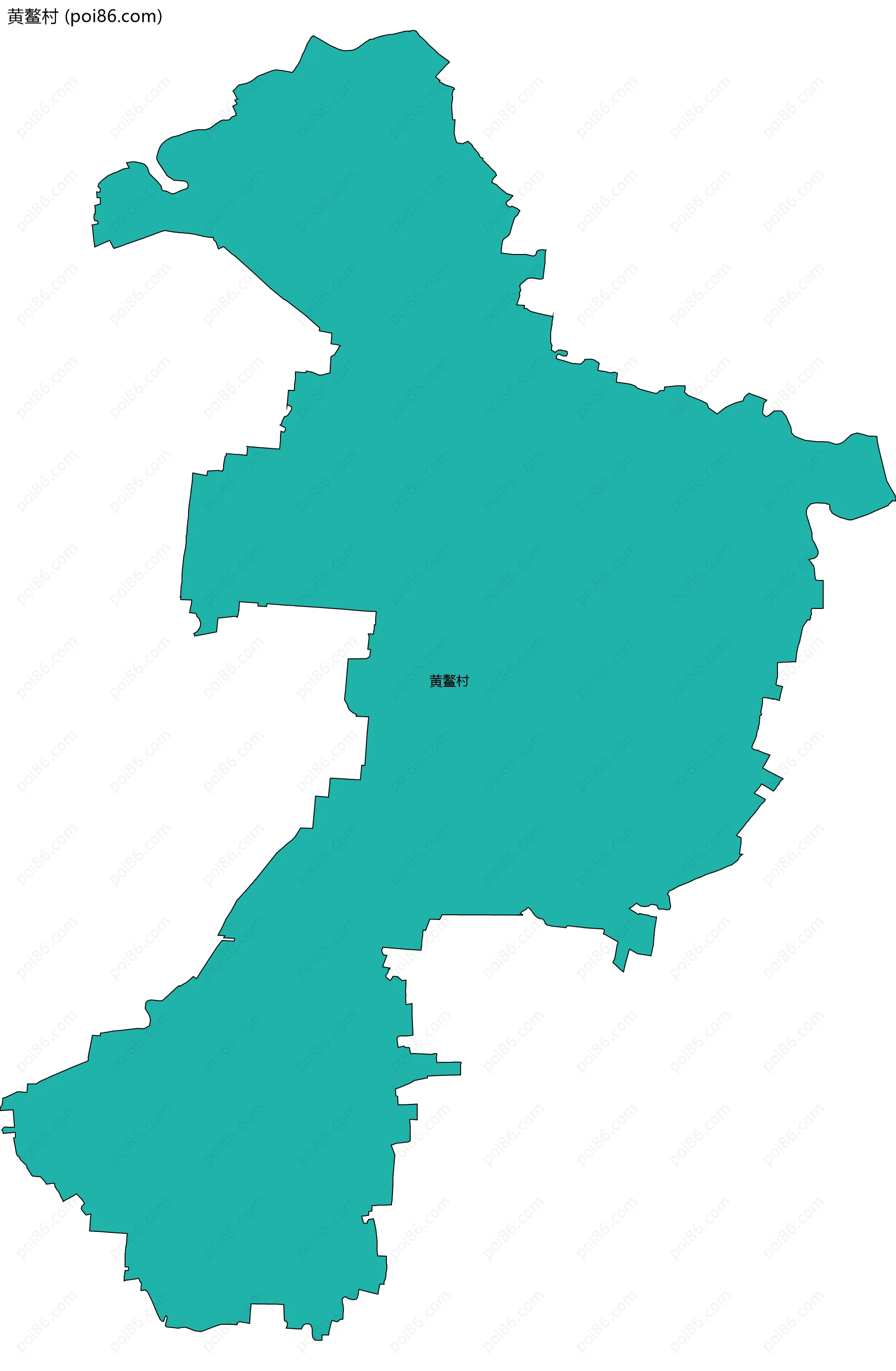 黄鳌村边界地图