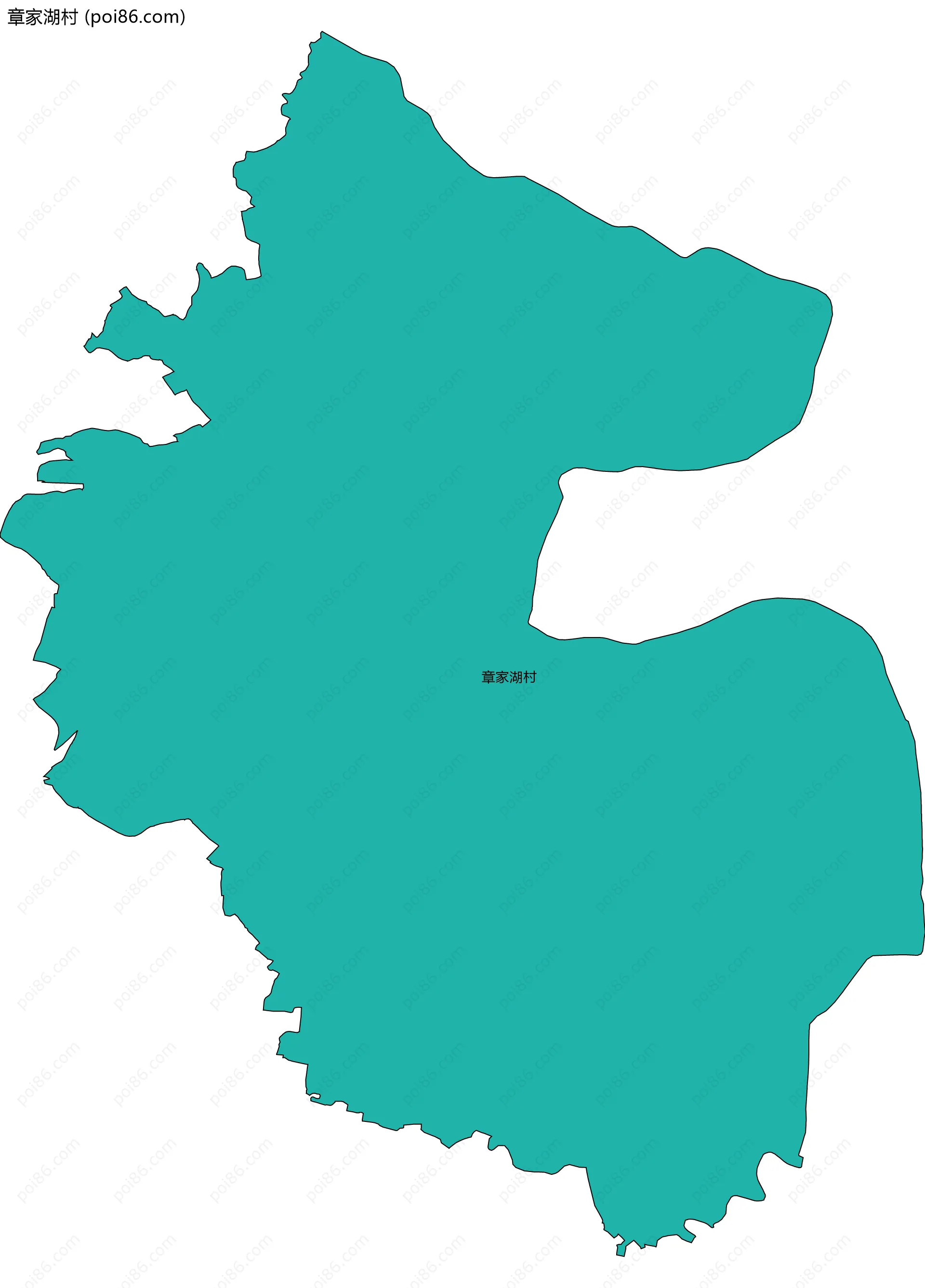 章家湖村边界地图