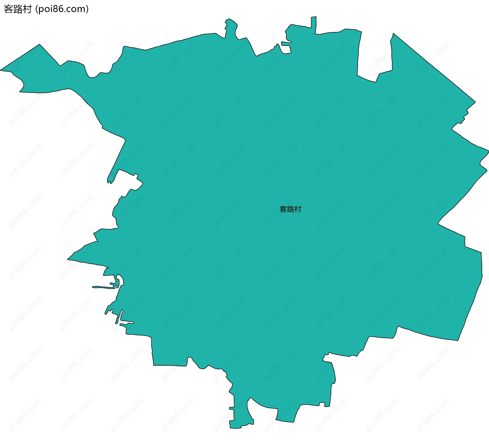 客路村边界地图