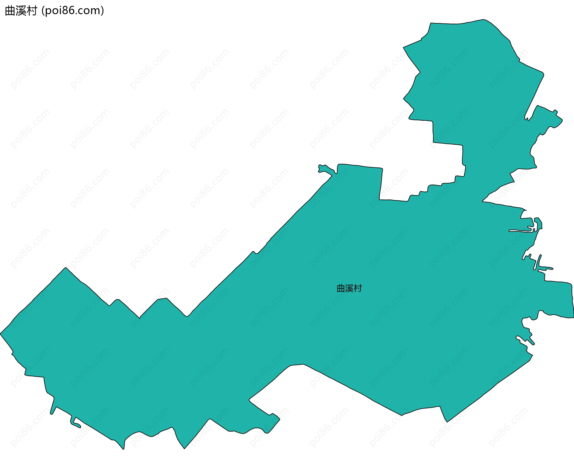 曲溪村边界地图