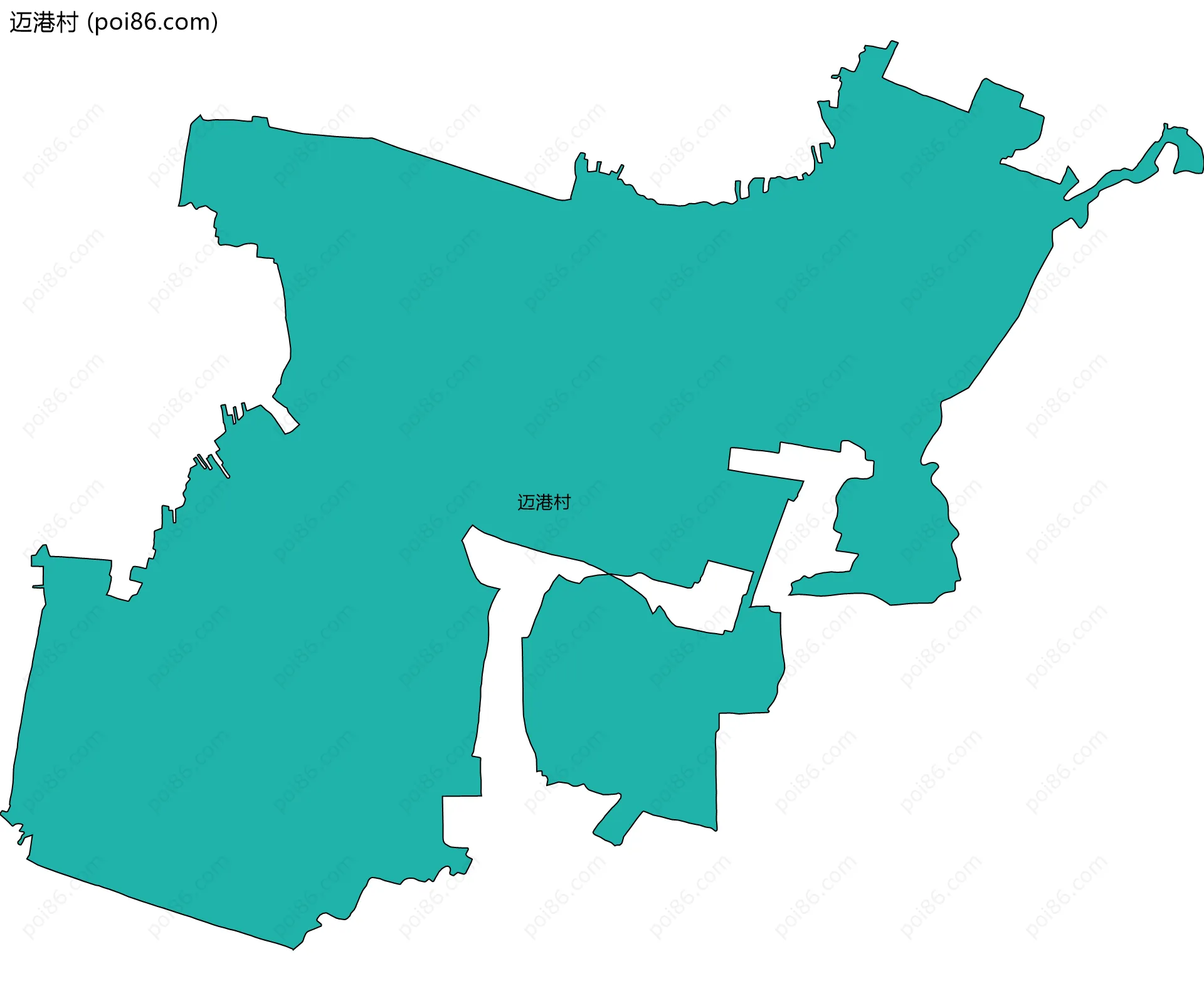 迈港村边界地图