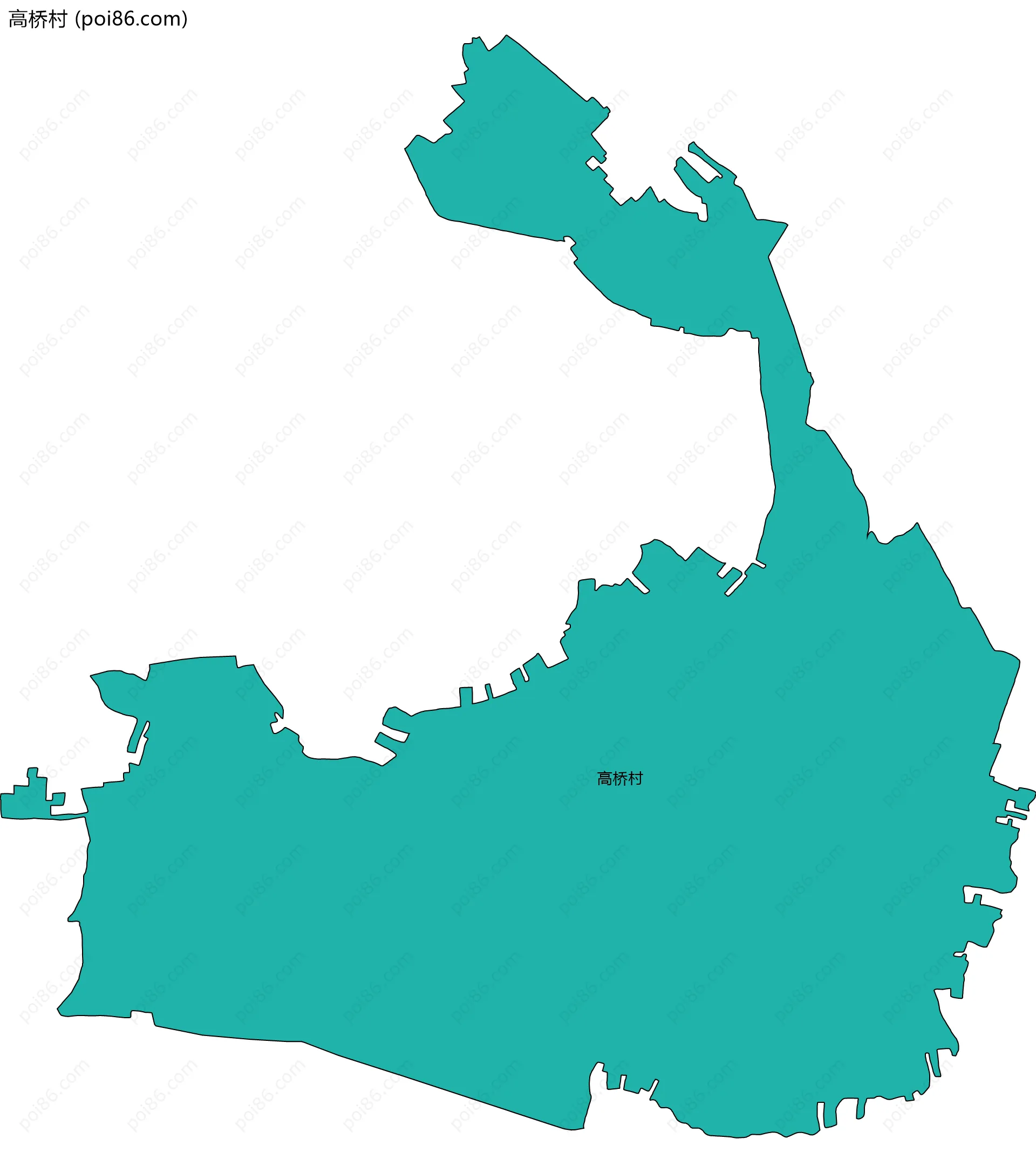 高桥村边界地图