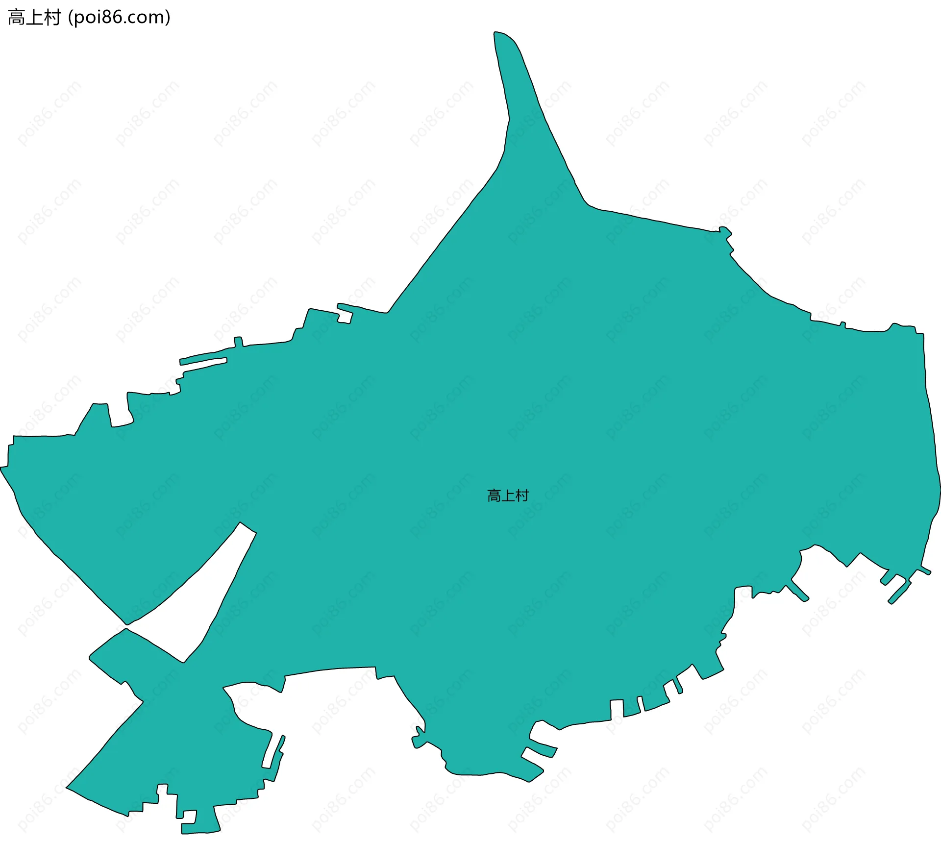 高上村边界地图