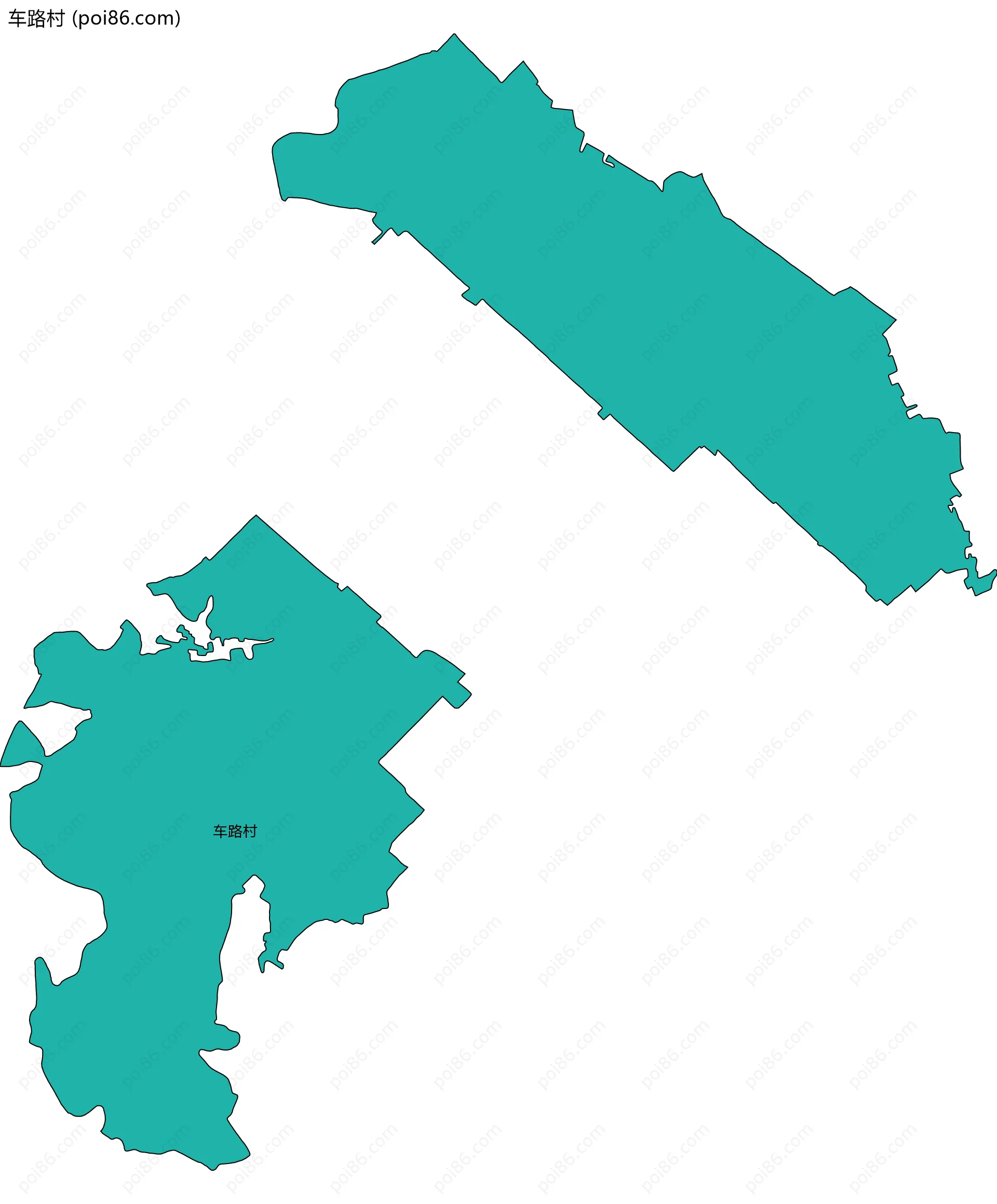 车路村边界地图