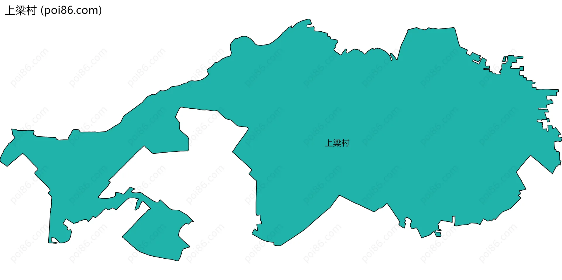 上梁村边界地图