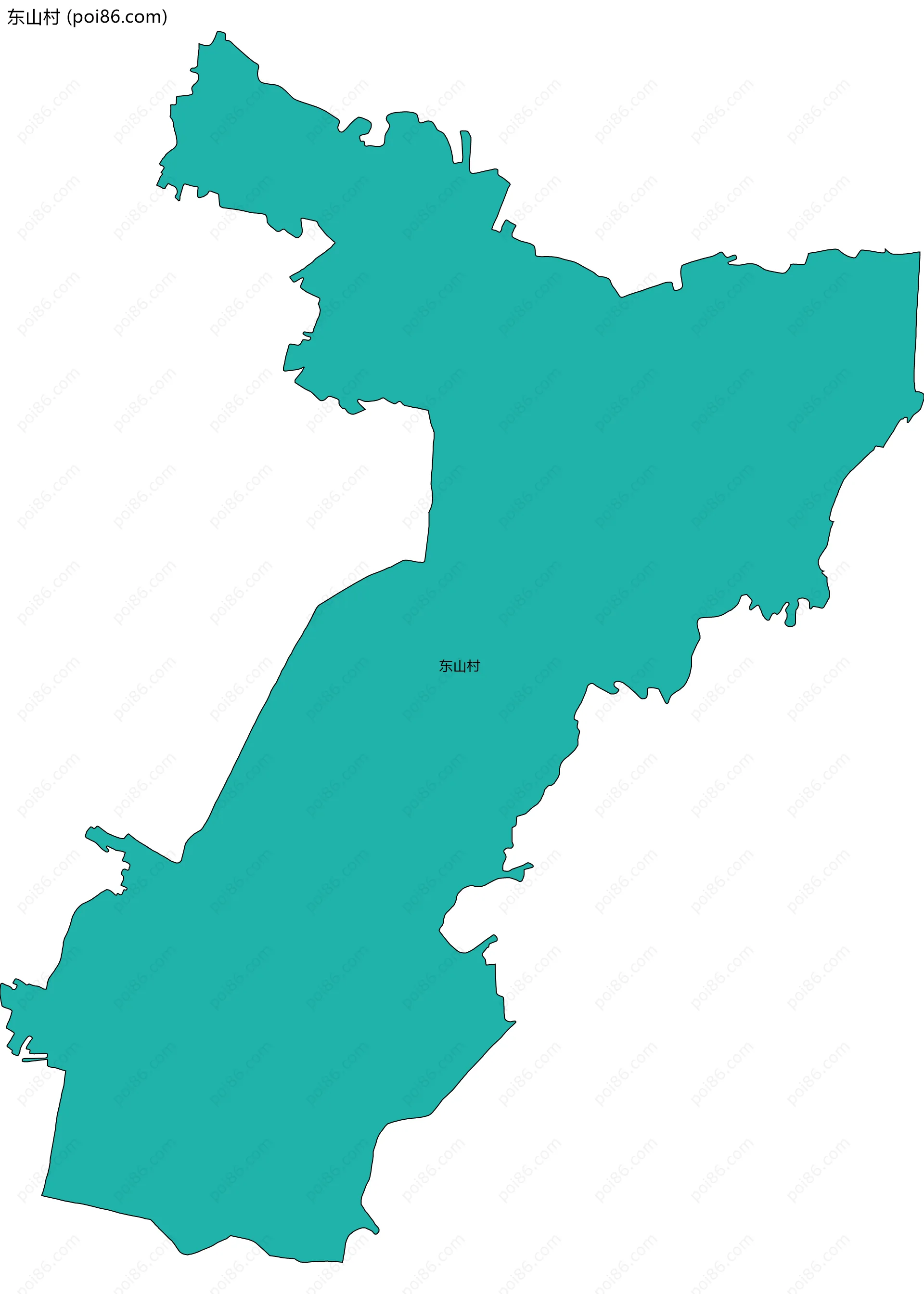 东山村边界地图