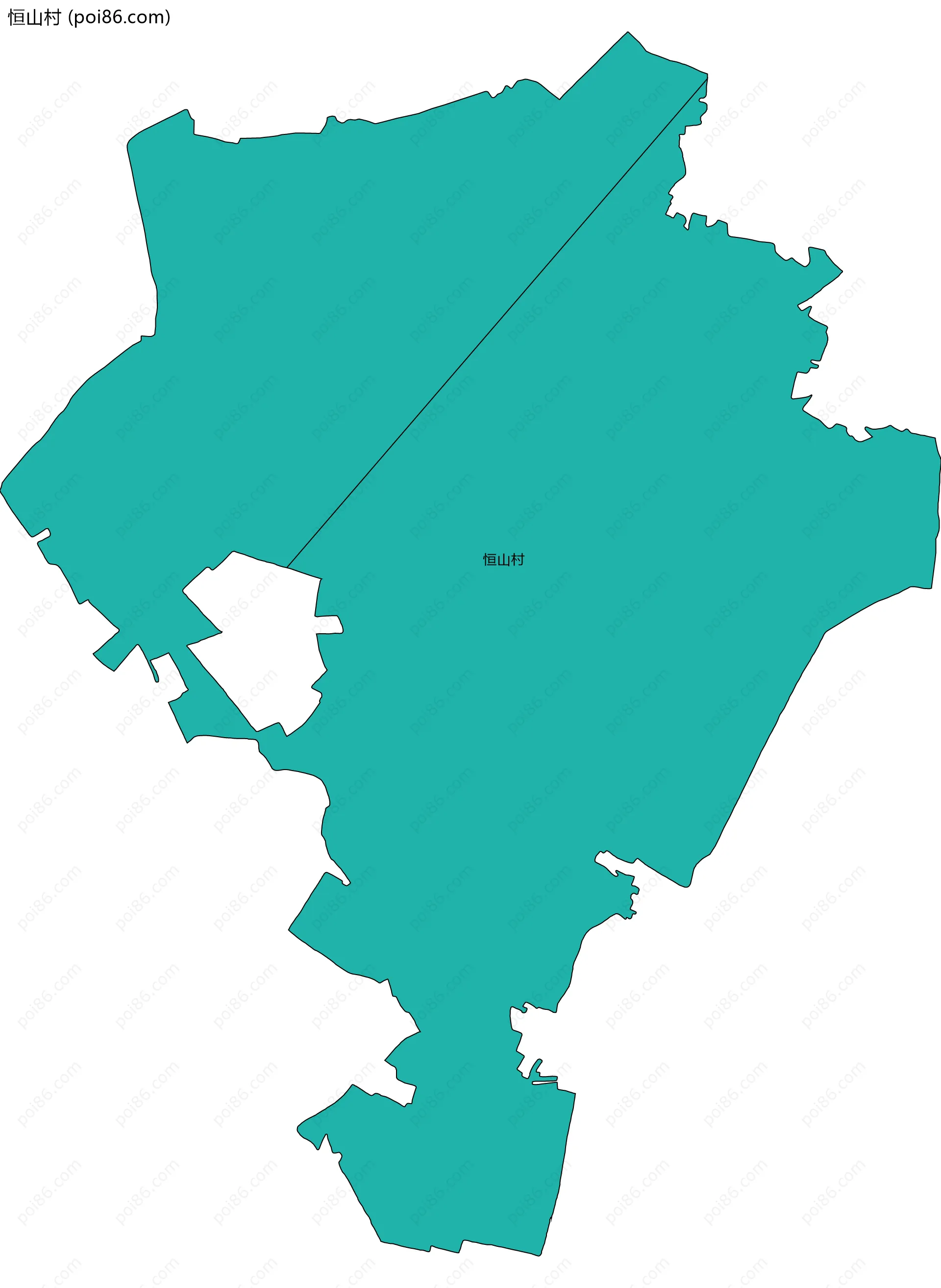 恒山村边界地图