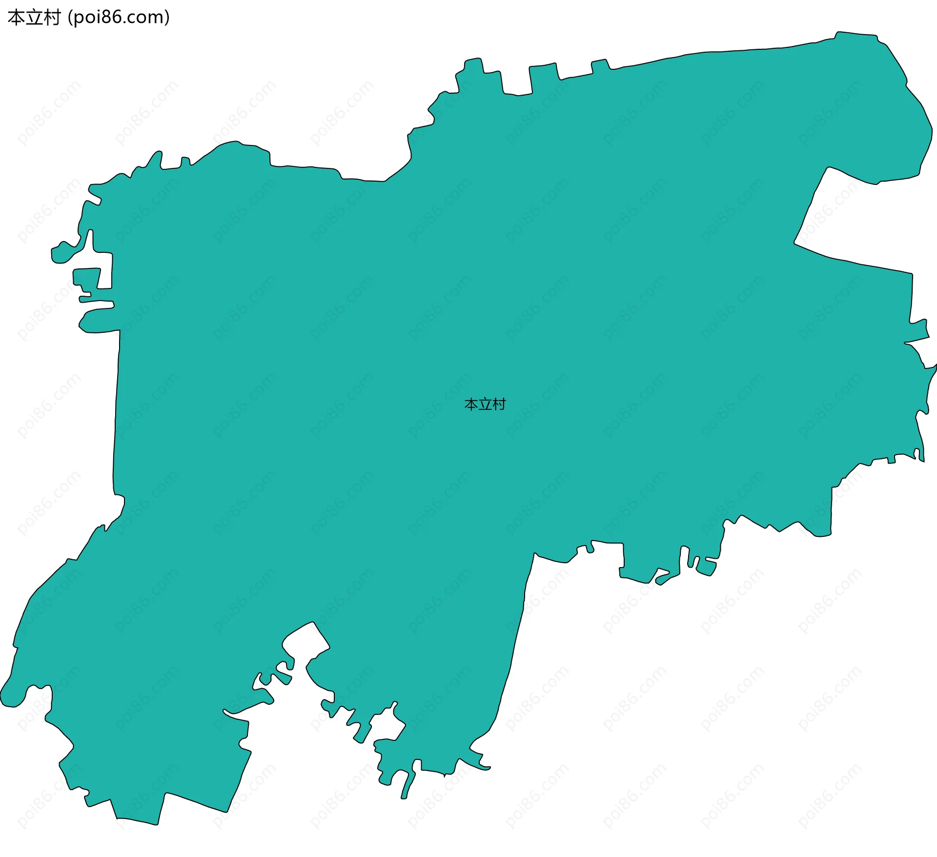 本立村边界地图