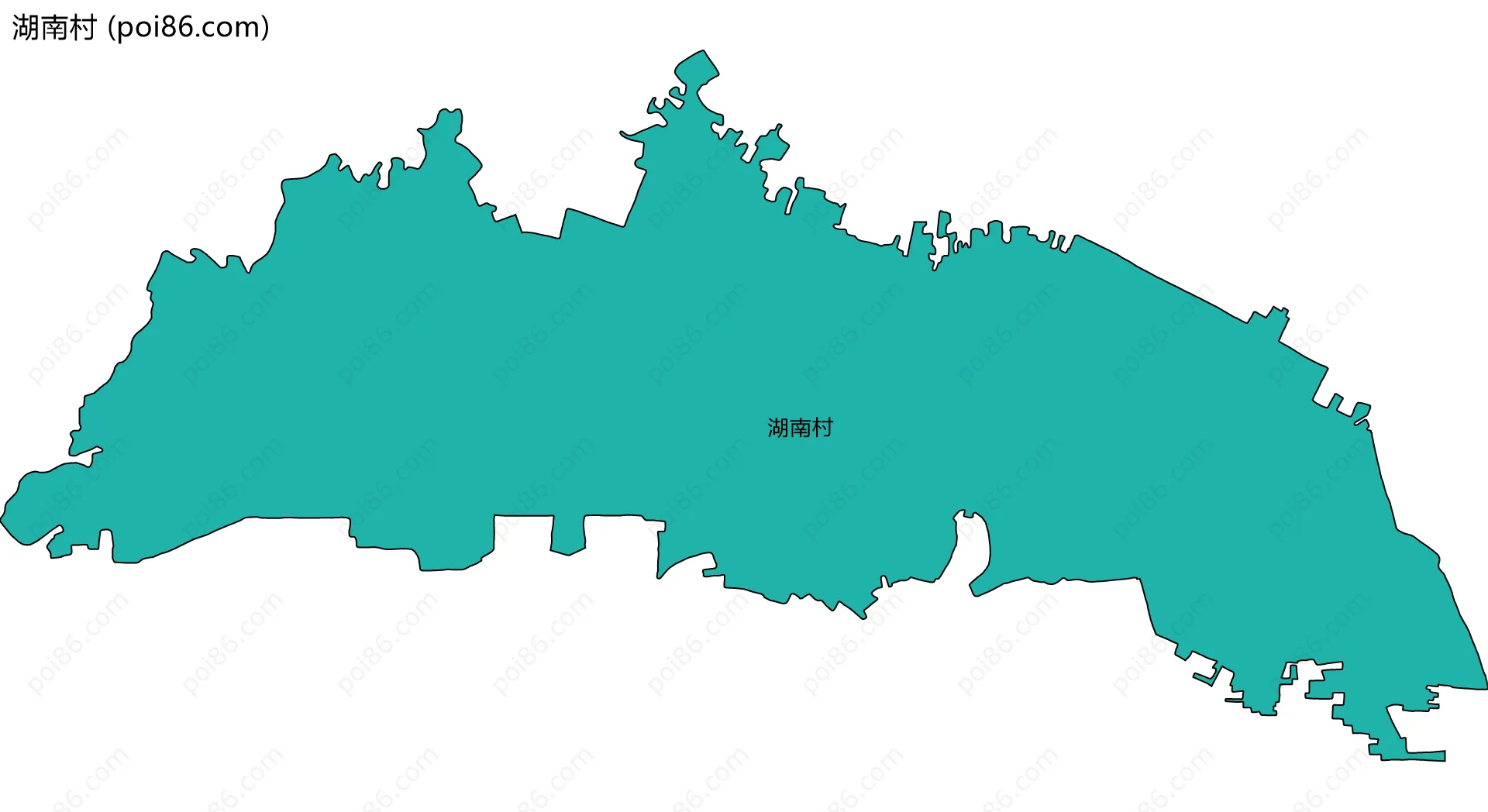 湖南村边界地图