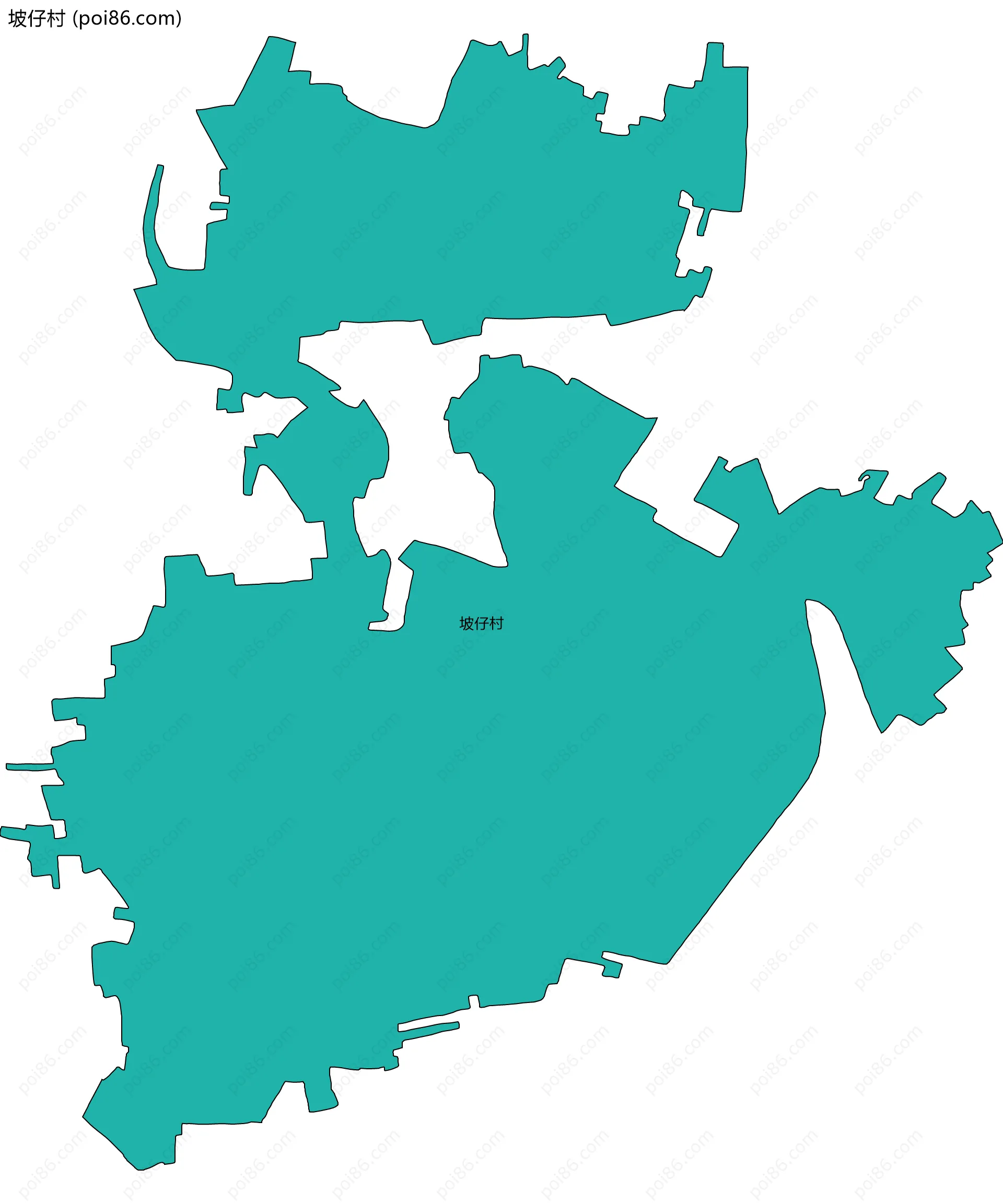 坡仔村边界地图