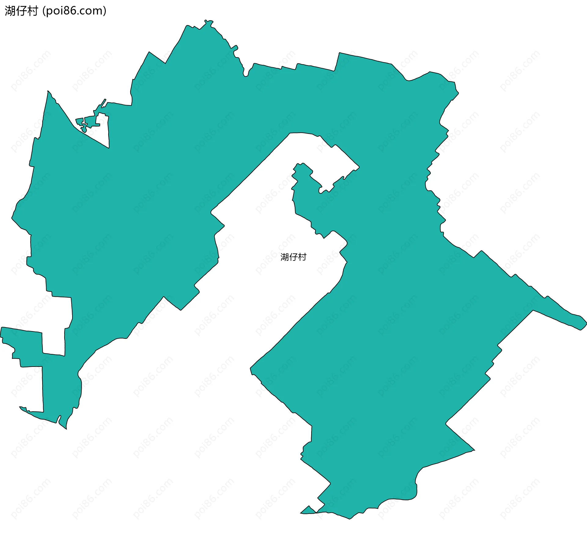 湖仔村边界地图
