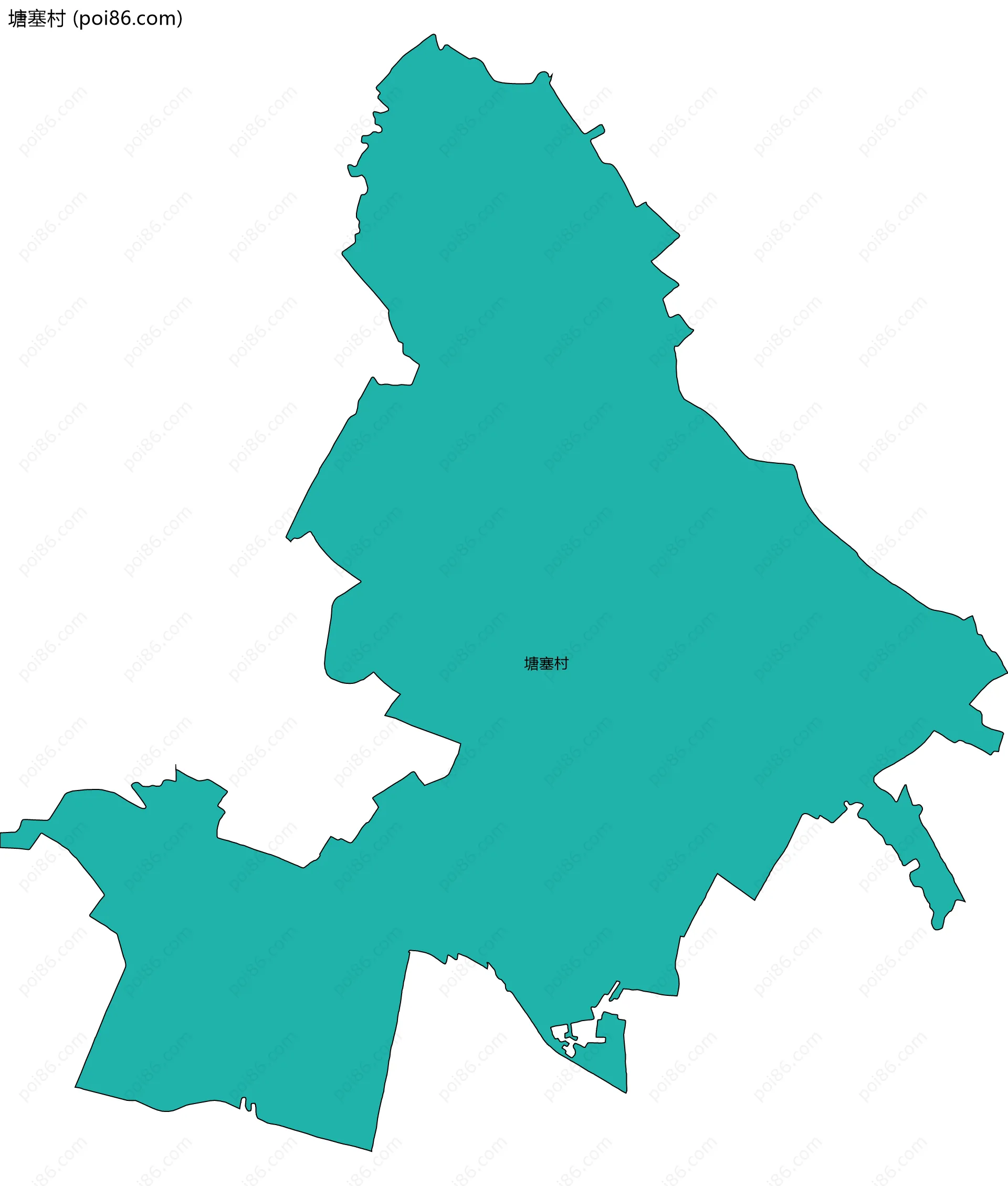 塘塞村边界地图
