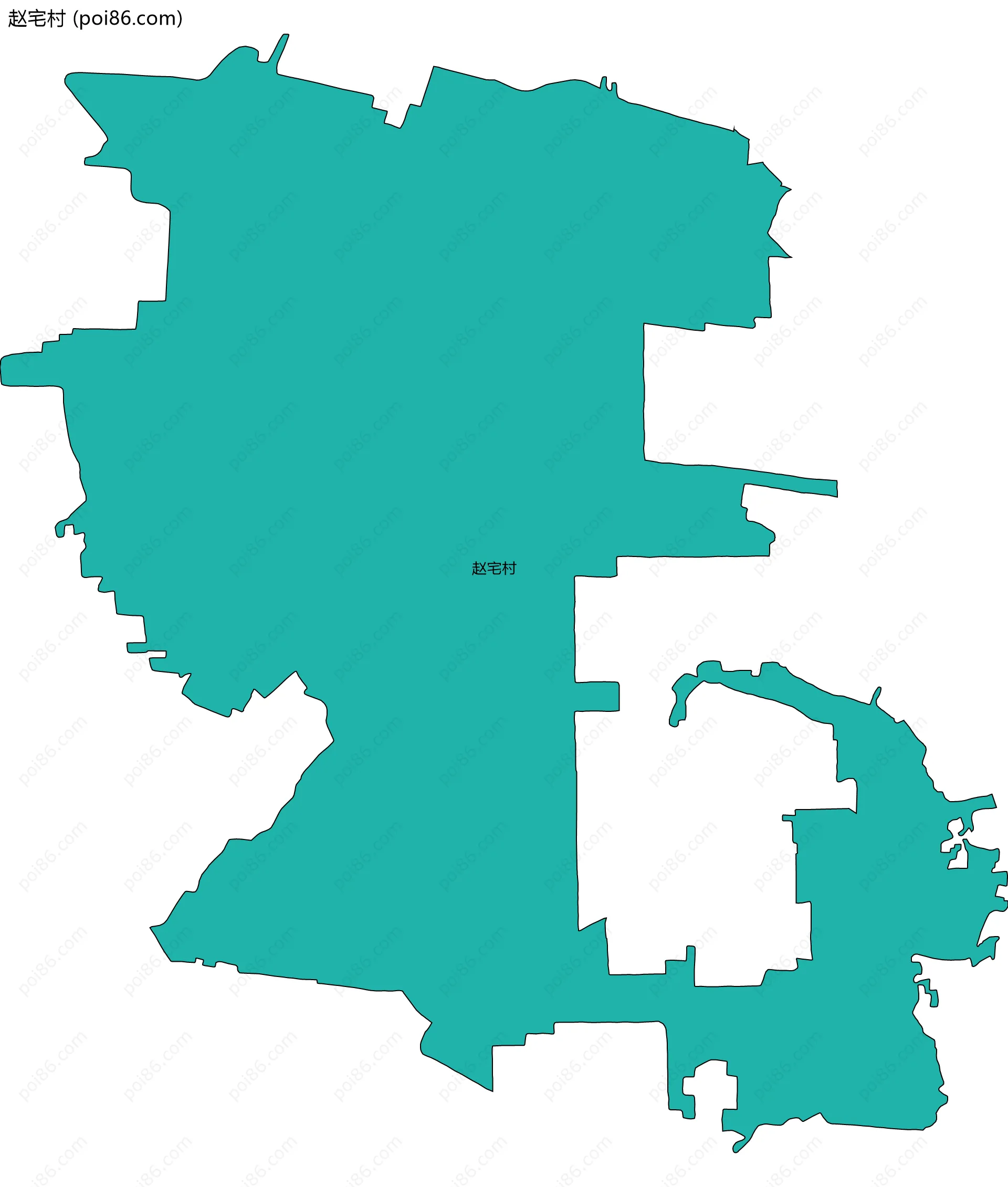 赵宅村边界地图