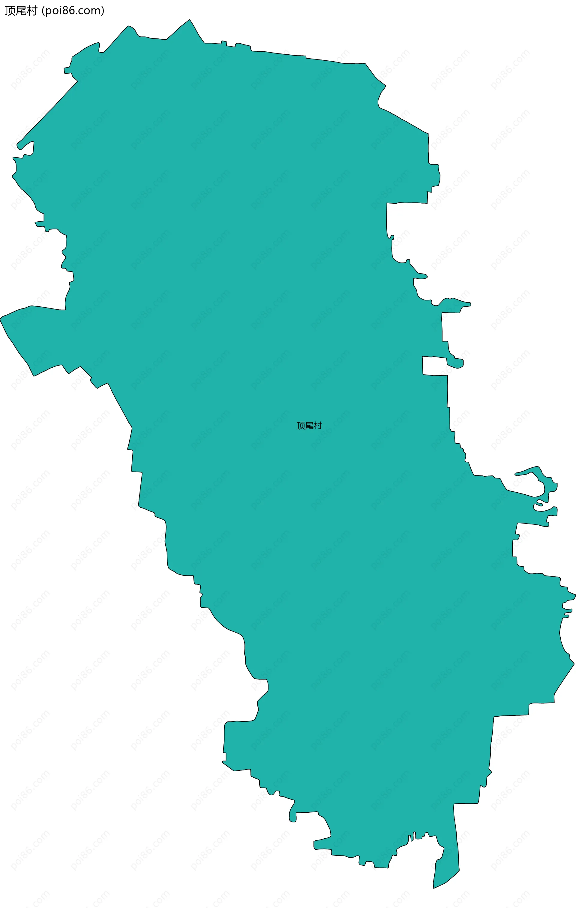 顶尾村边界地图