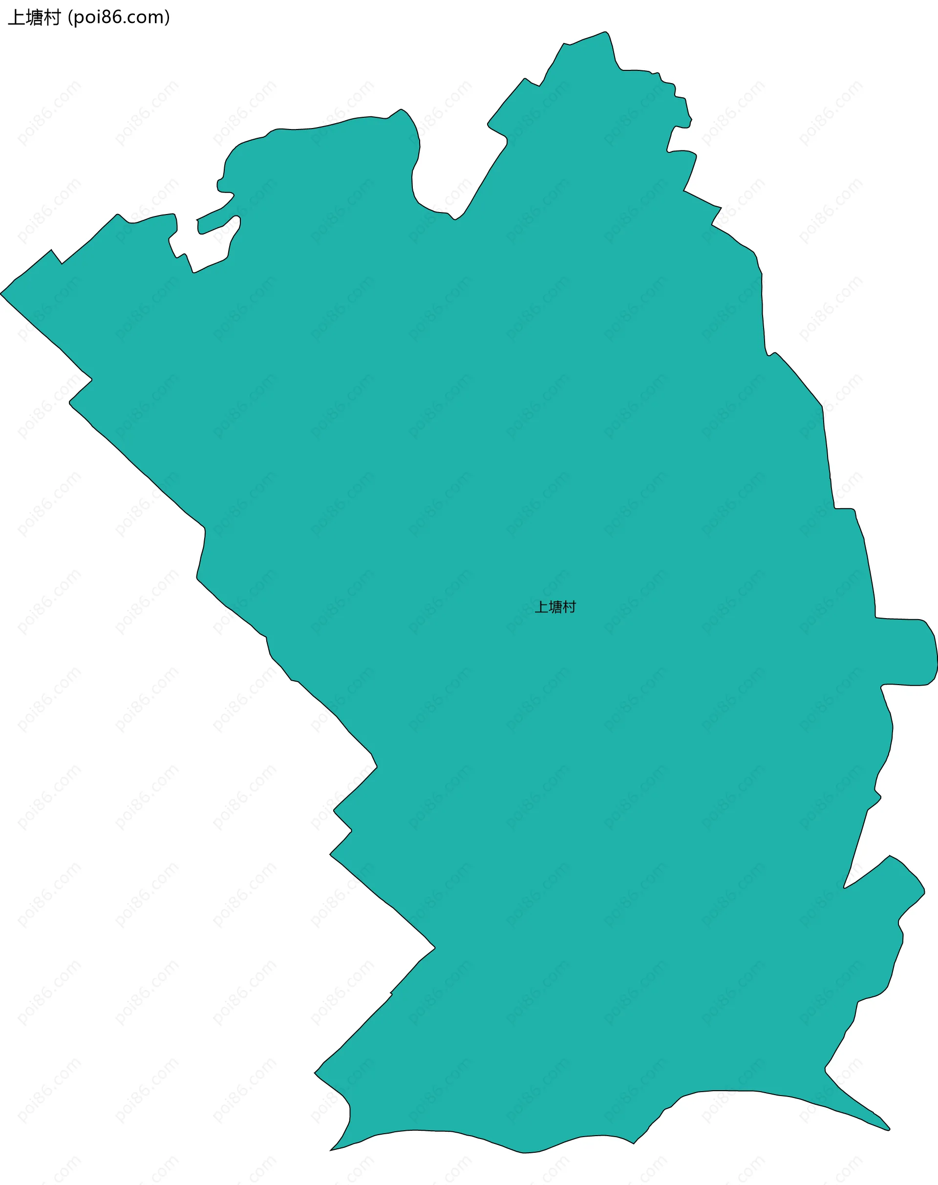 上塘村边界地图