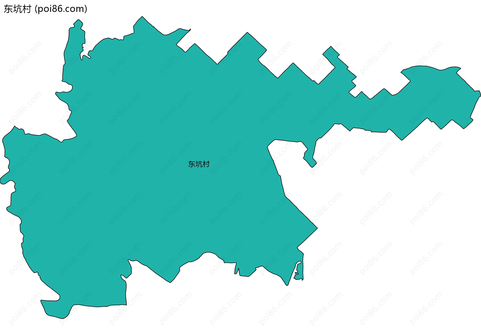 东坑村边界地图
