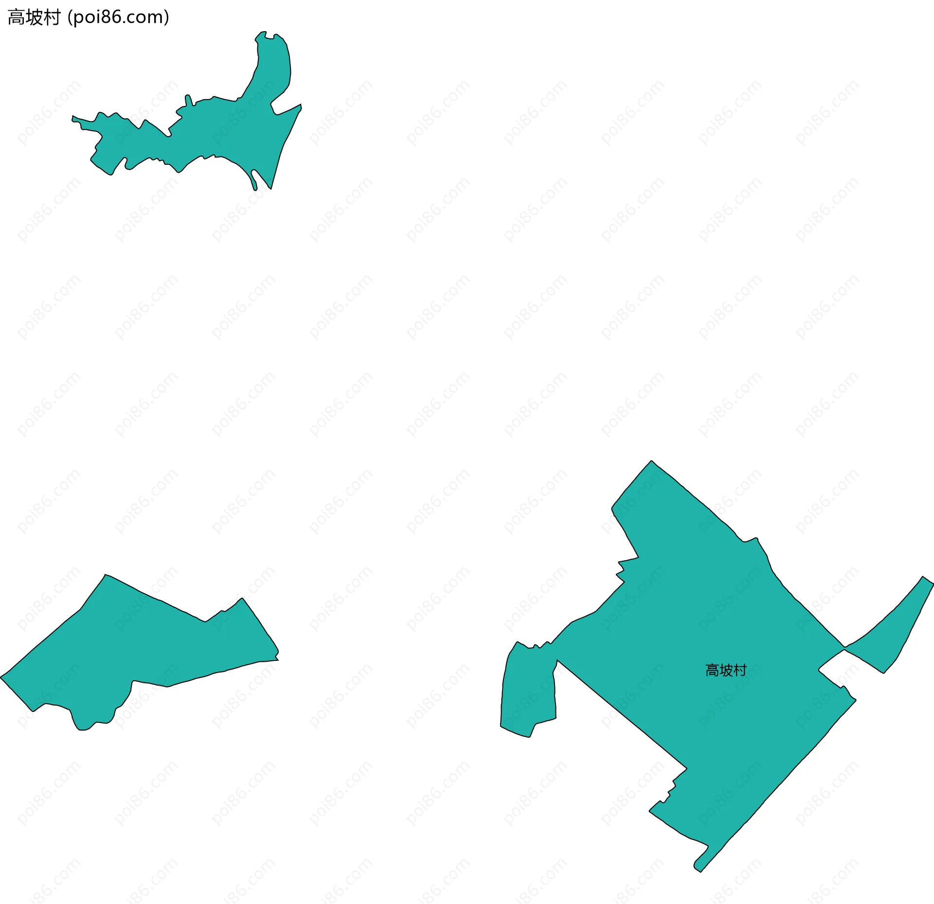 高坡村边界地图