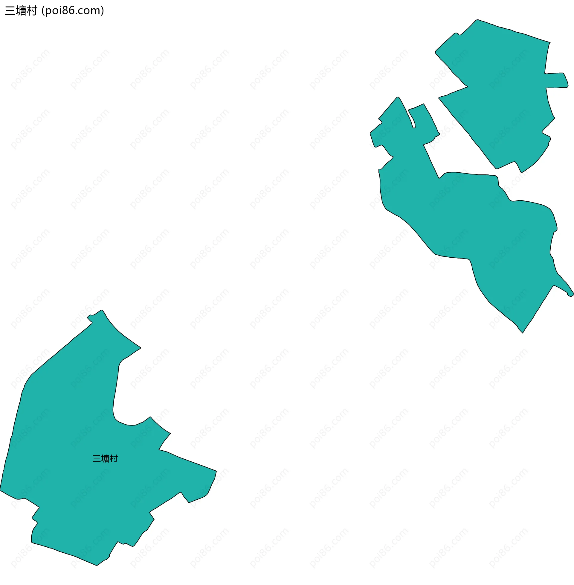 三塘村边界地图