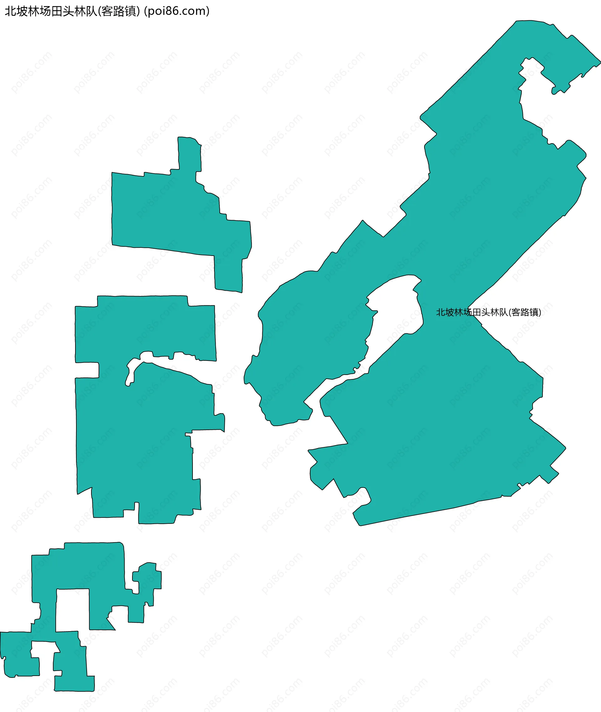 北坡林场田头林队(客路镇)边界地图
