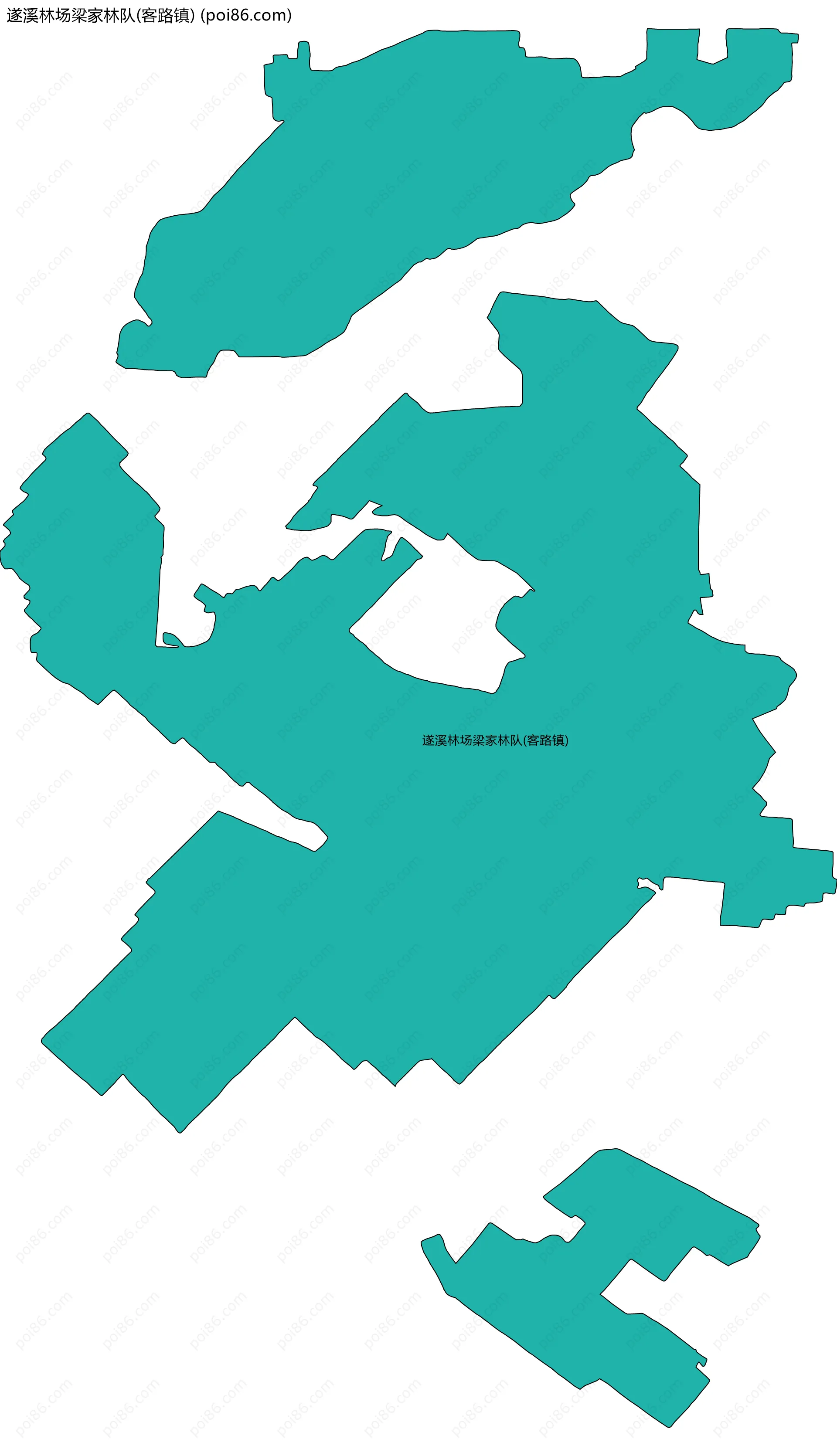 遂溪林场梁家林队(客路镇)边界地图