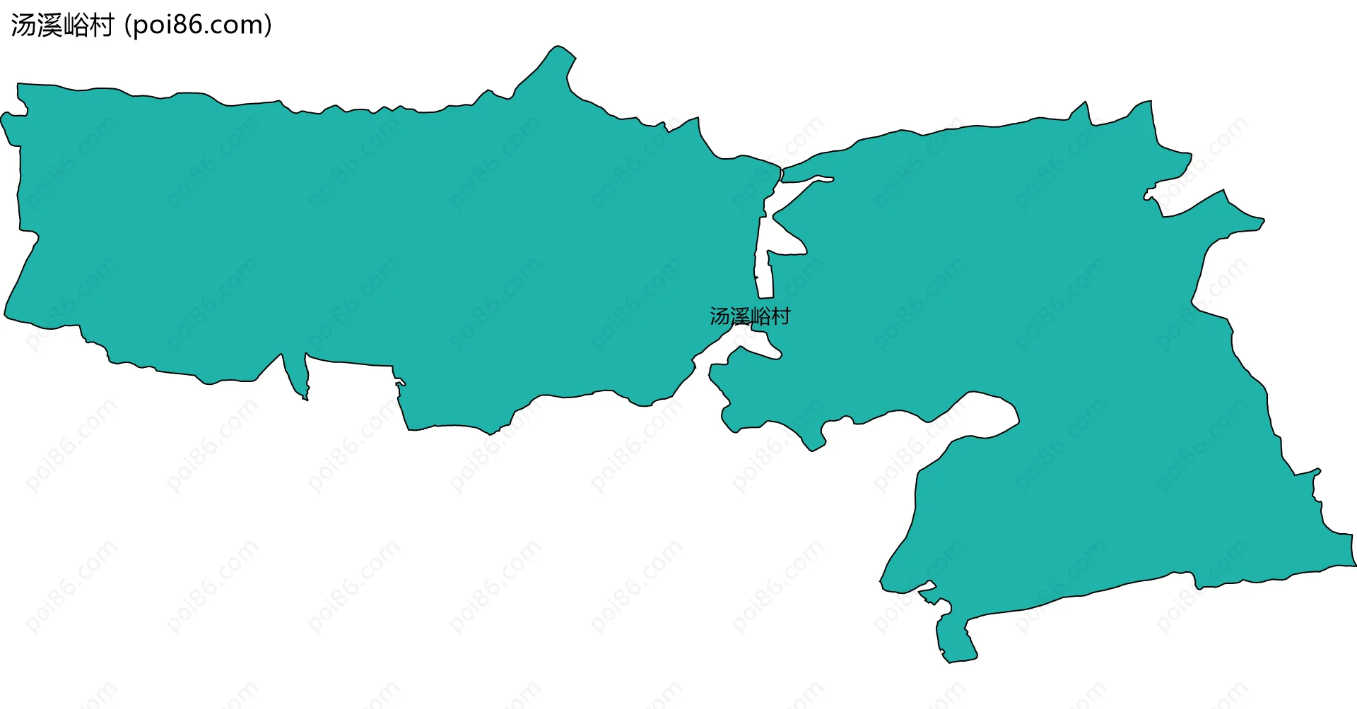 汤溪峪村边界地图