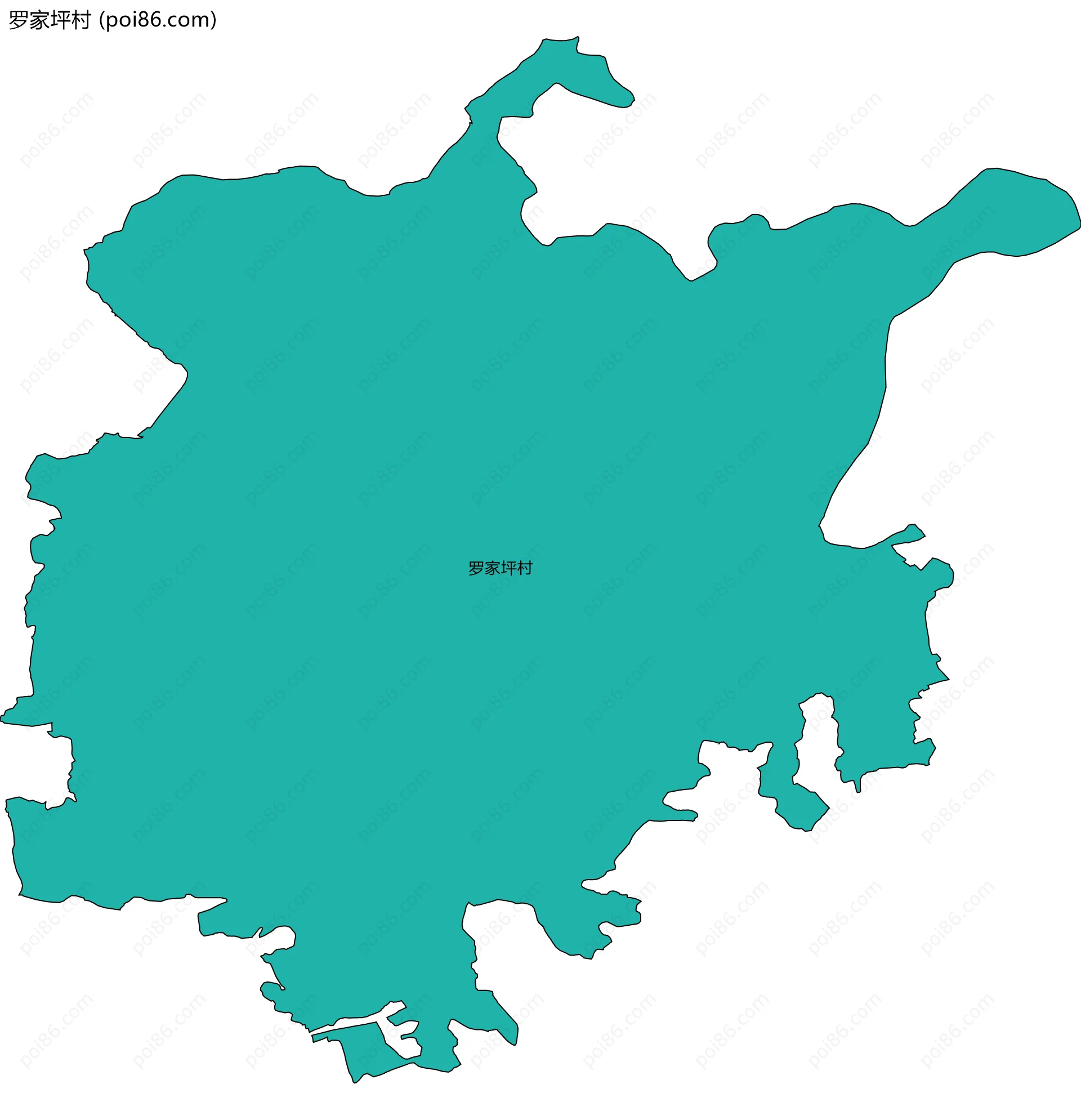 罗家坪村边界地图