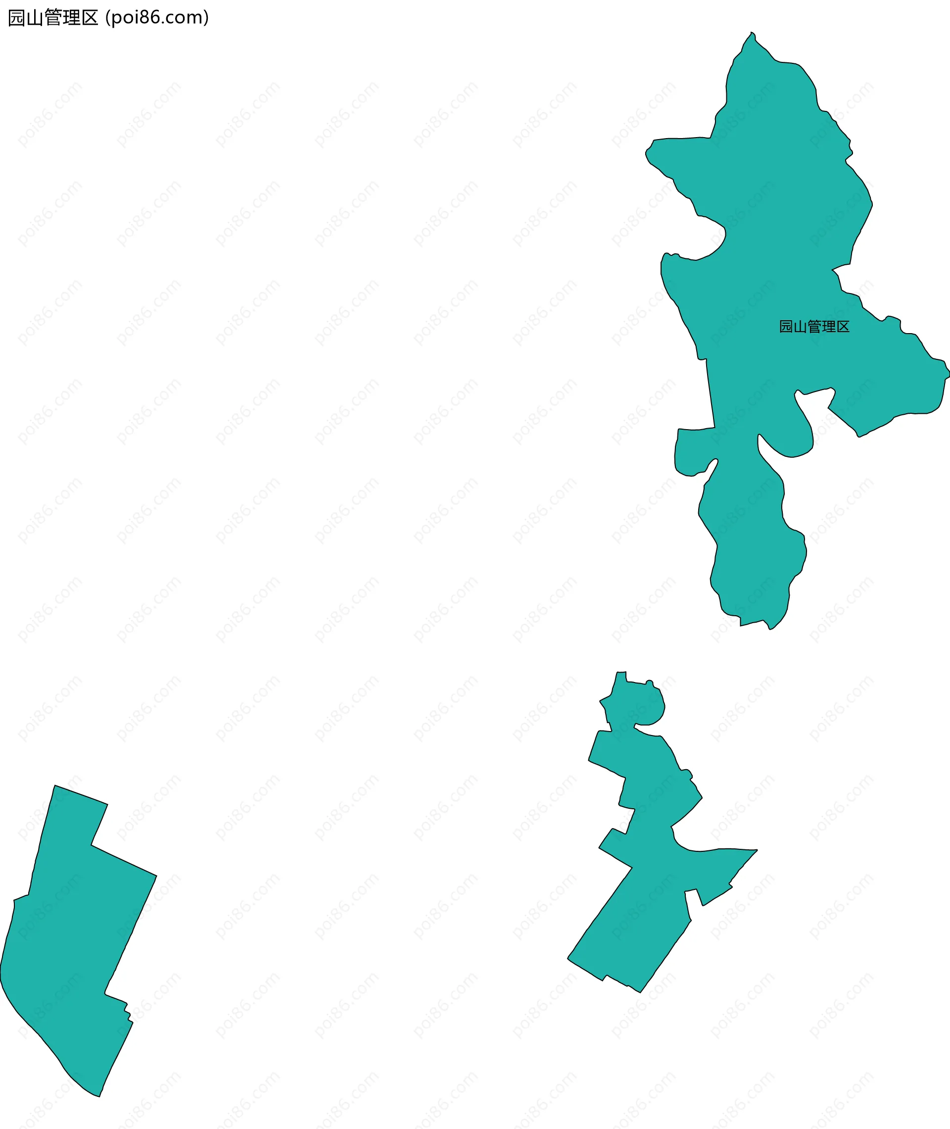 园山管理区边界地图