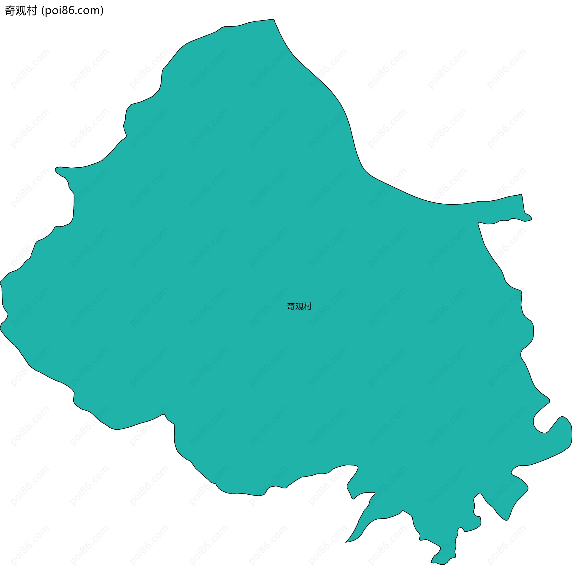 奇观村边界地图