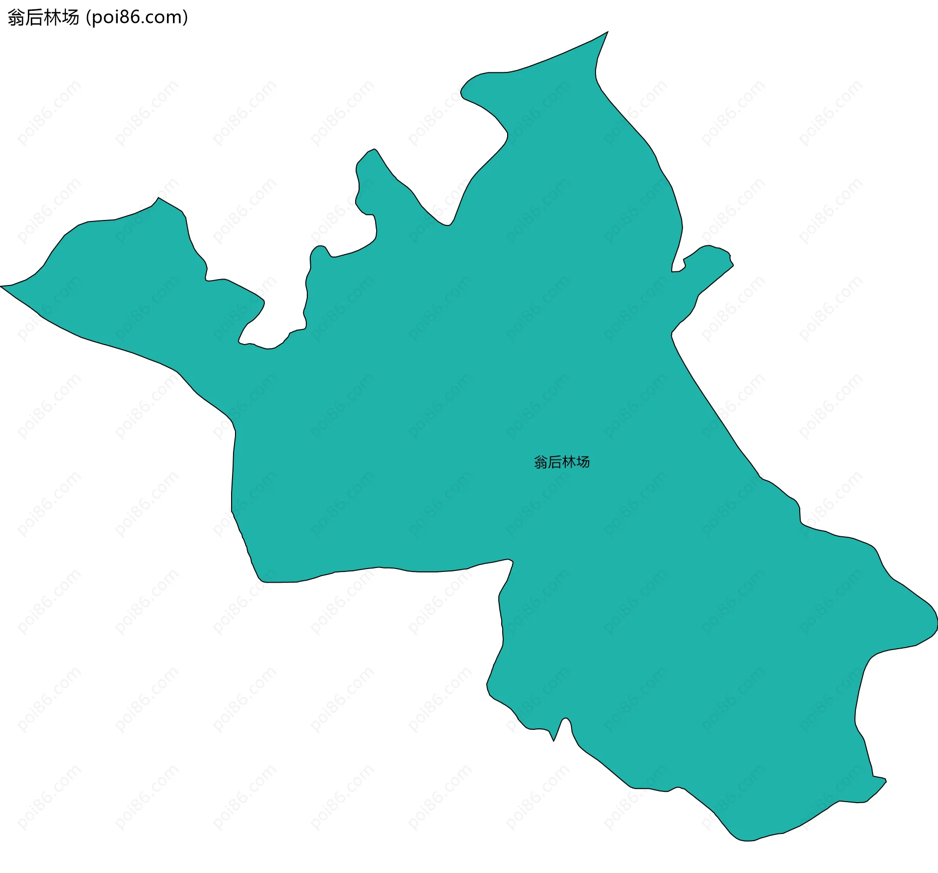 翁后林场边界地图