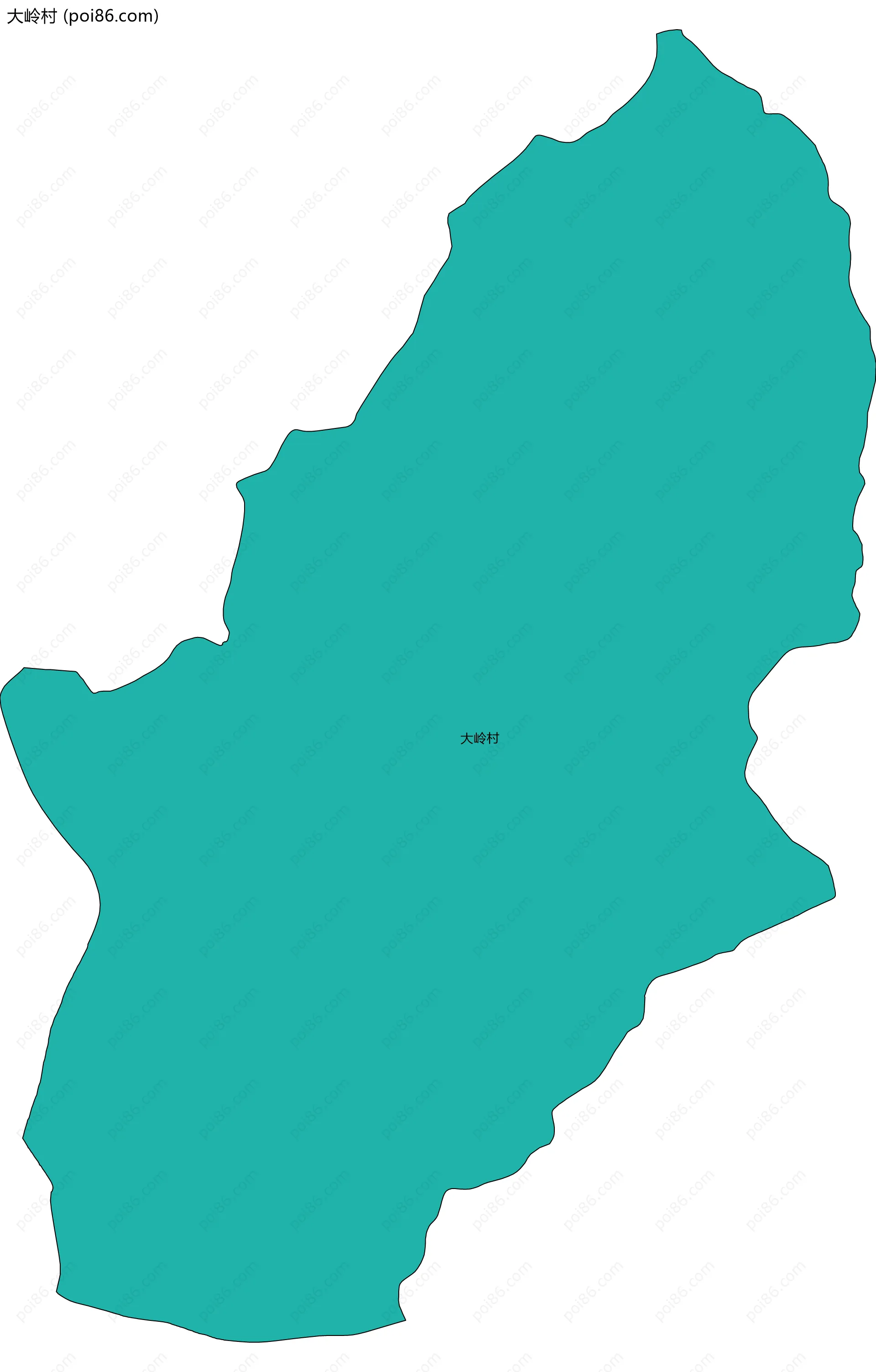 大岭村边界地图