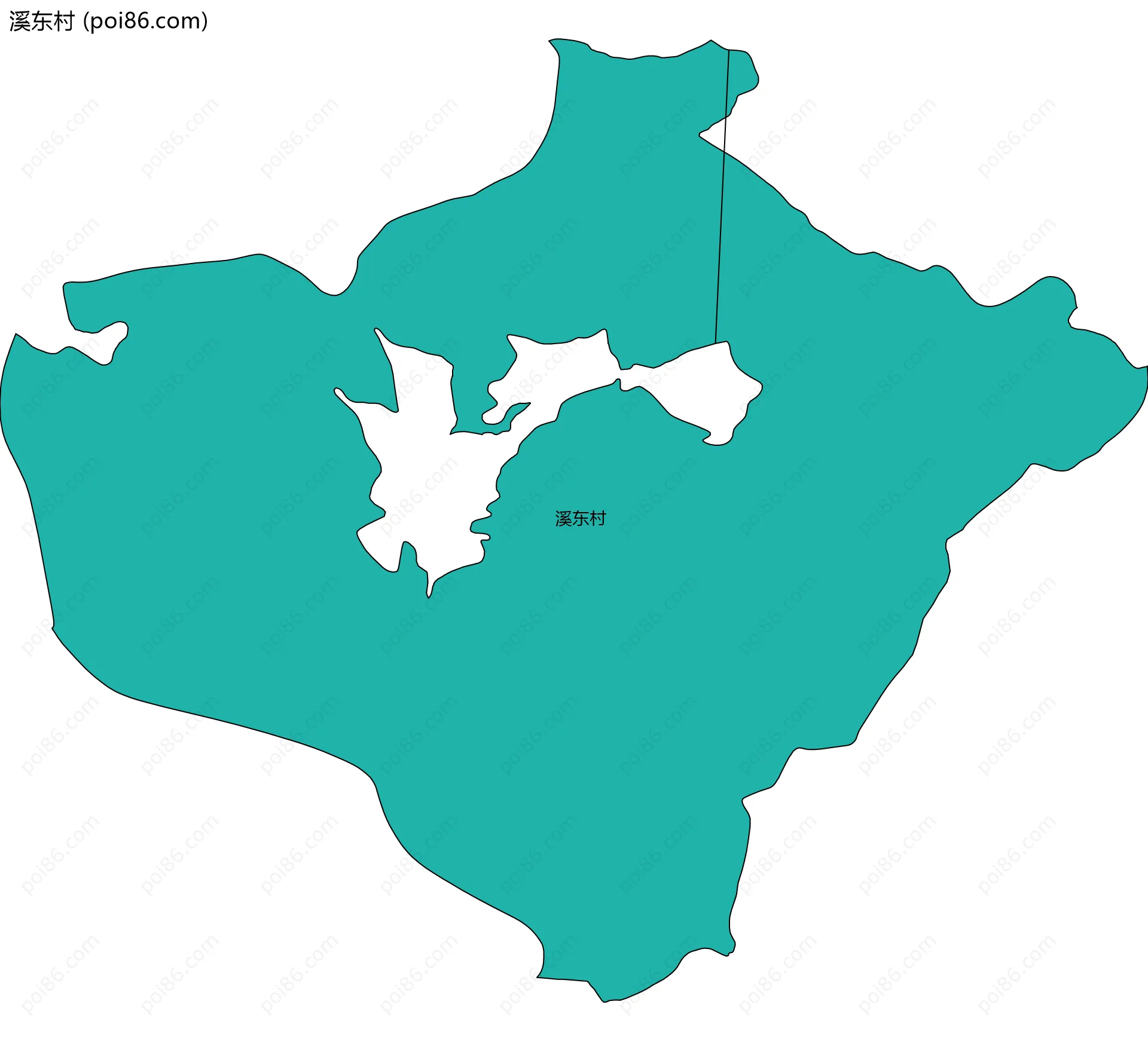 溪东村边界地图