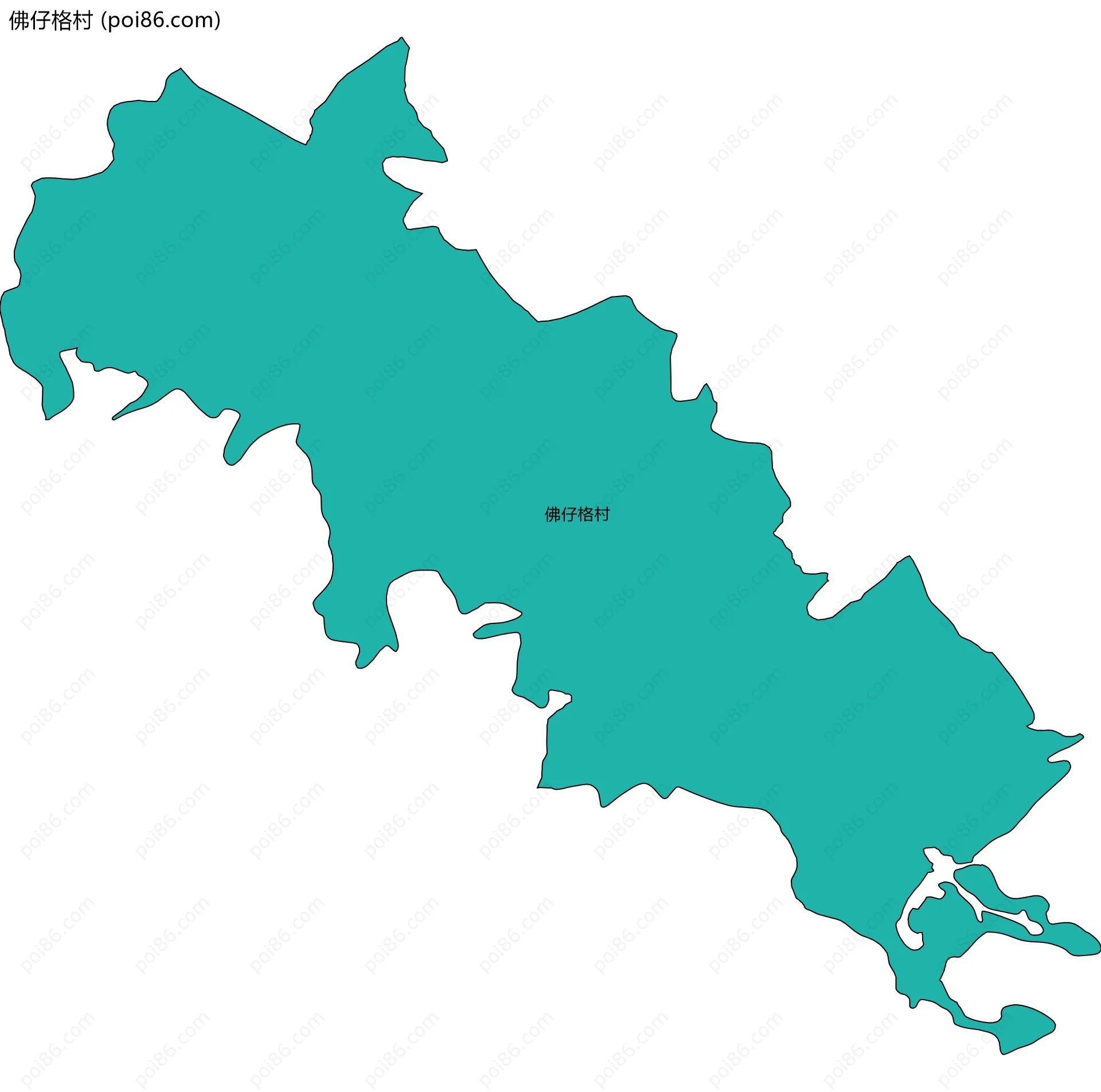 佛仔格村边界地图