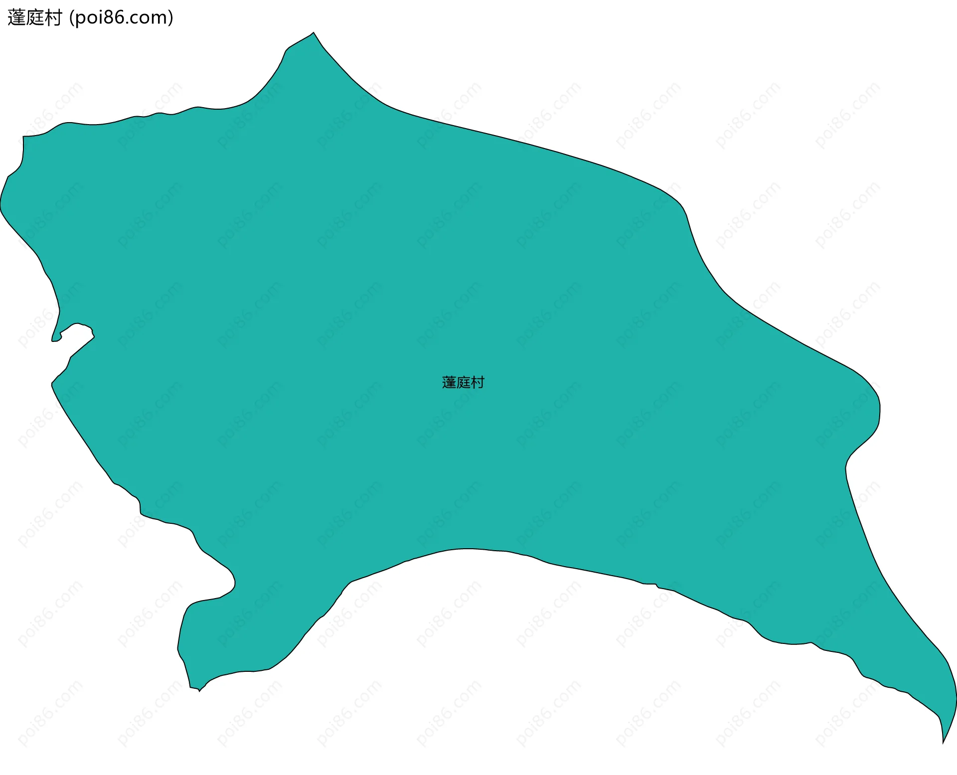 蓬庭村边界地图