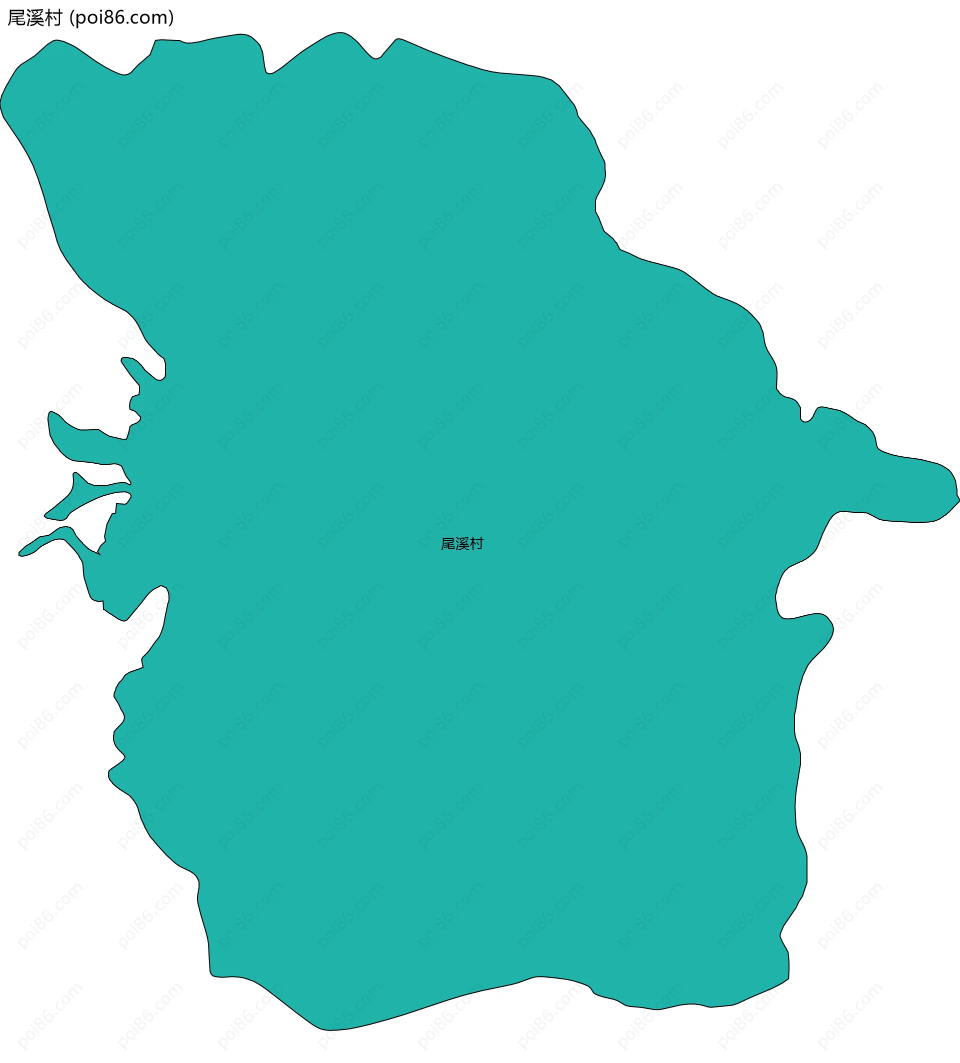 尾溪村边界地图