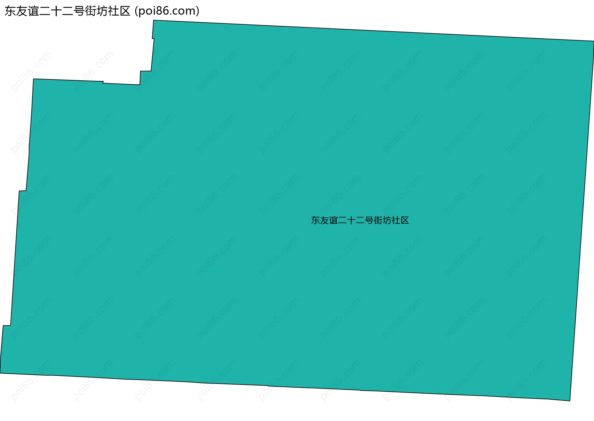 东友谊二十二号街坊社区边界地图