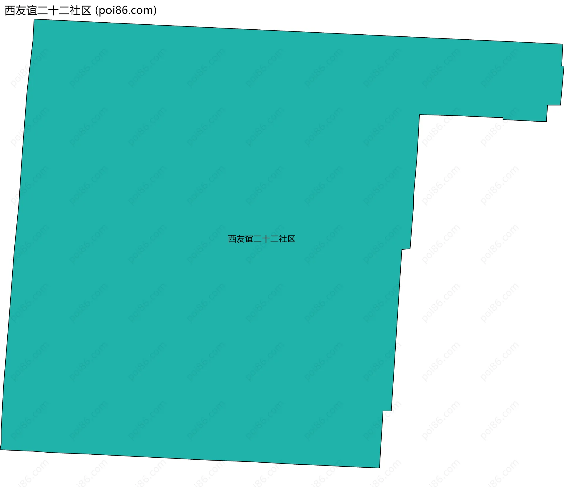 西友谊二十二社区边界地图