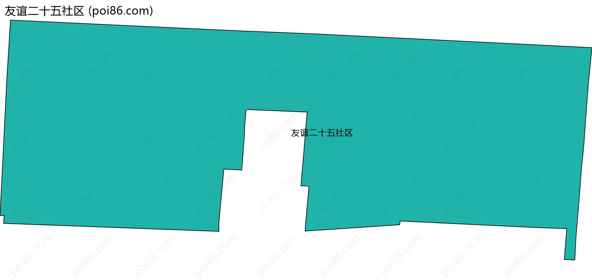 友谊二十五社区边界地图